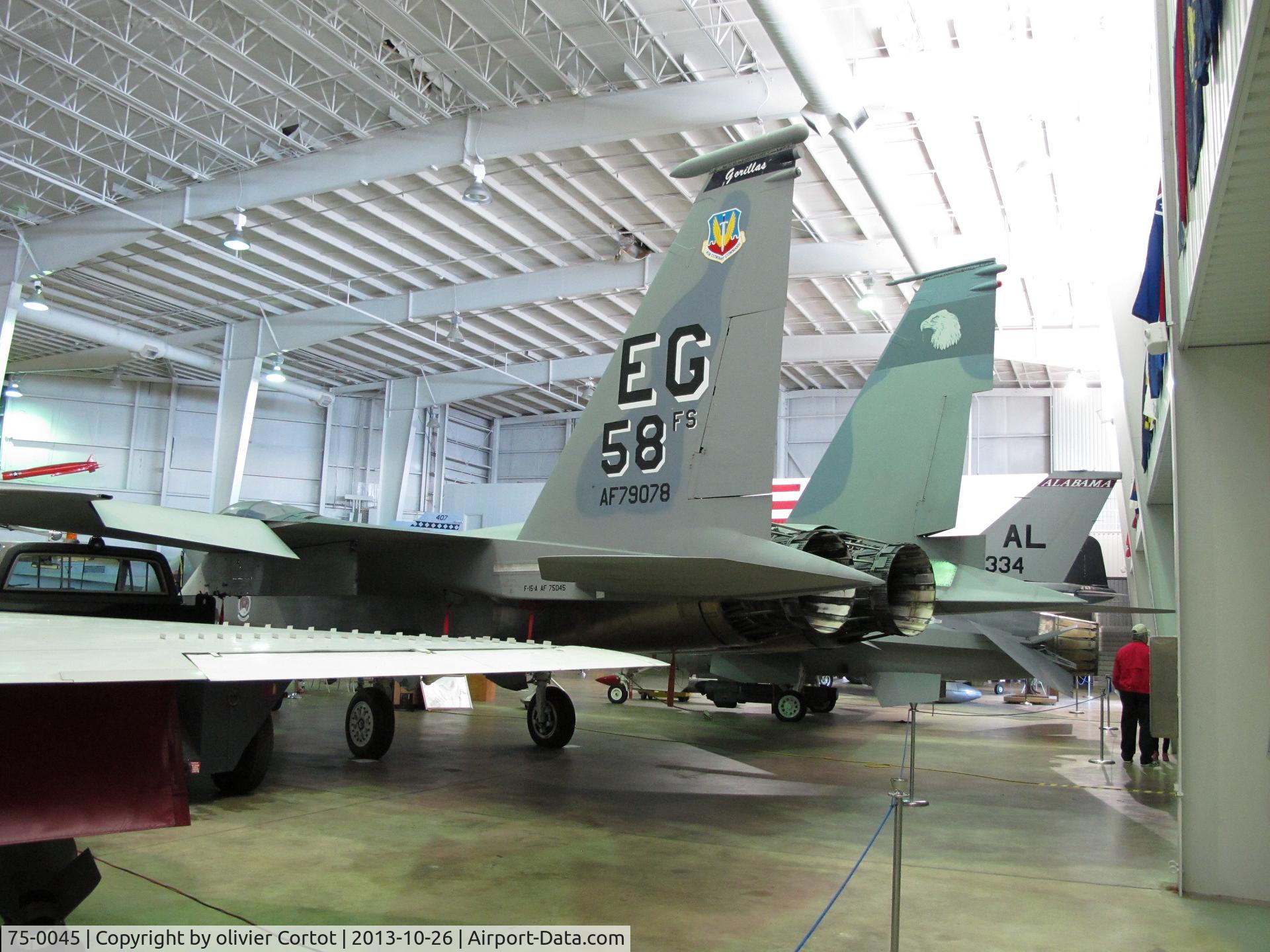 75-0045, 1975 McDonnell Douglas F-15A-13-MC Eagle C/N 145/A125, view of the tail