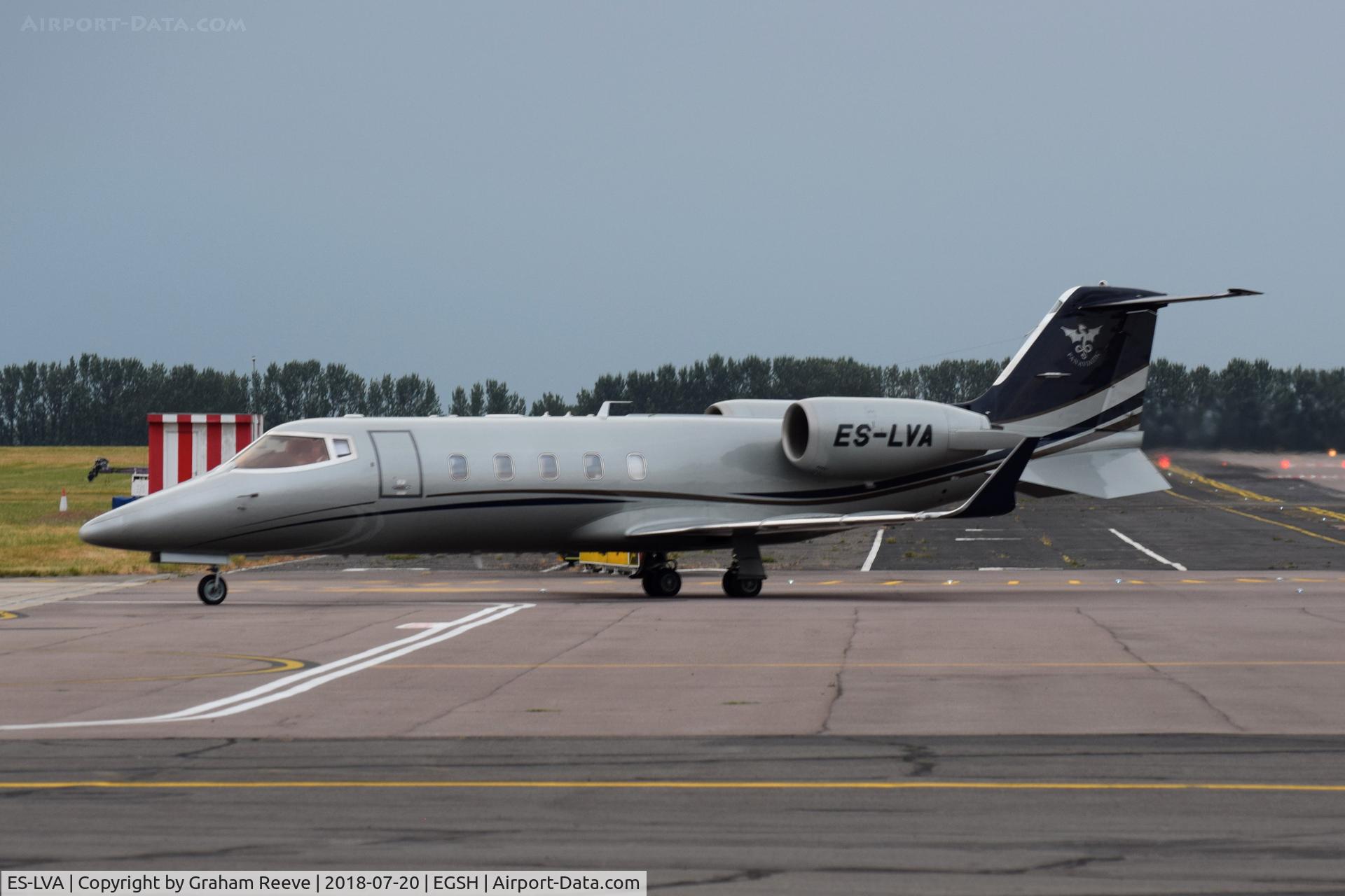 ES-LVA, 2009 Learjet 60 C/N 60-372, Just landed at Norwich.