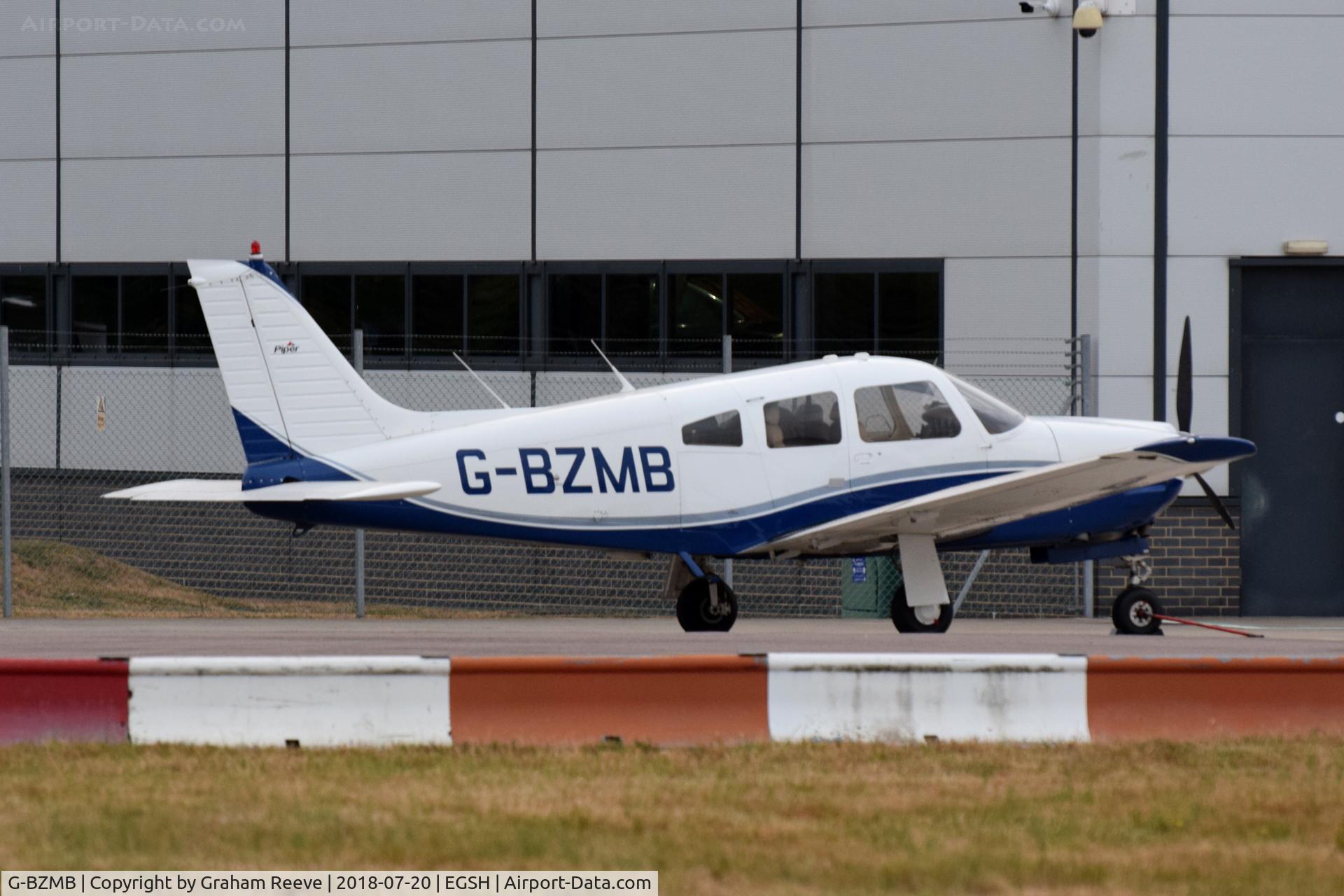 G-BZMB, 1978 Piper PA-28R-201 Cherokee Arrow III C/N 28R-7837144, Parked at Norwich.