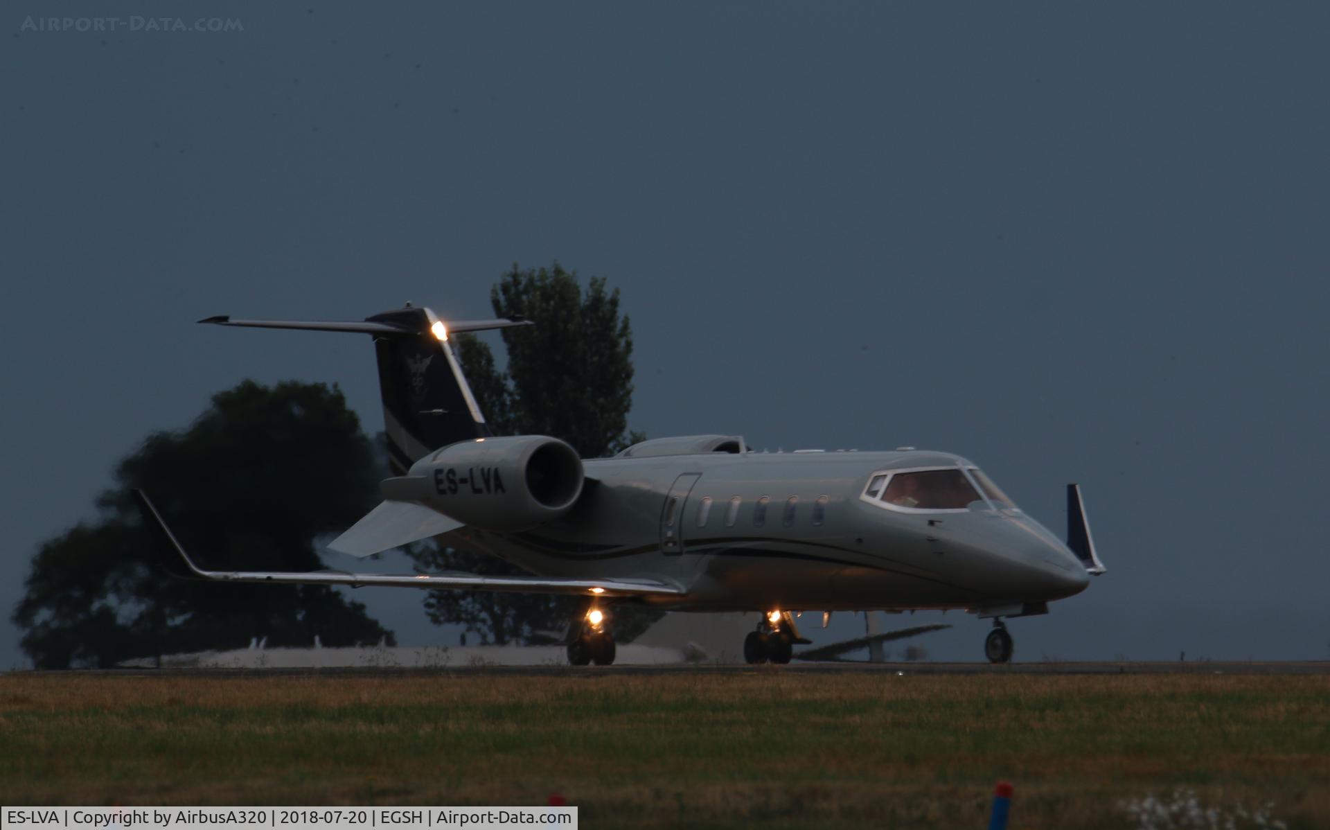 ES-LVA, 2009 Learjet 60 C/N 60-372, Arriving on Rwy 27 from Munich
