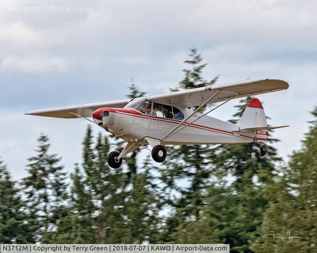 N3712M, 1947 Piper PA-12 Super Cruiser C/N 12-2658, 2018 Arlington Fly-In