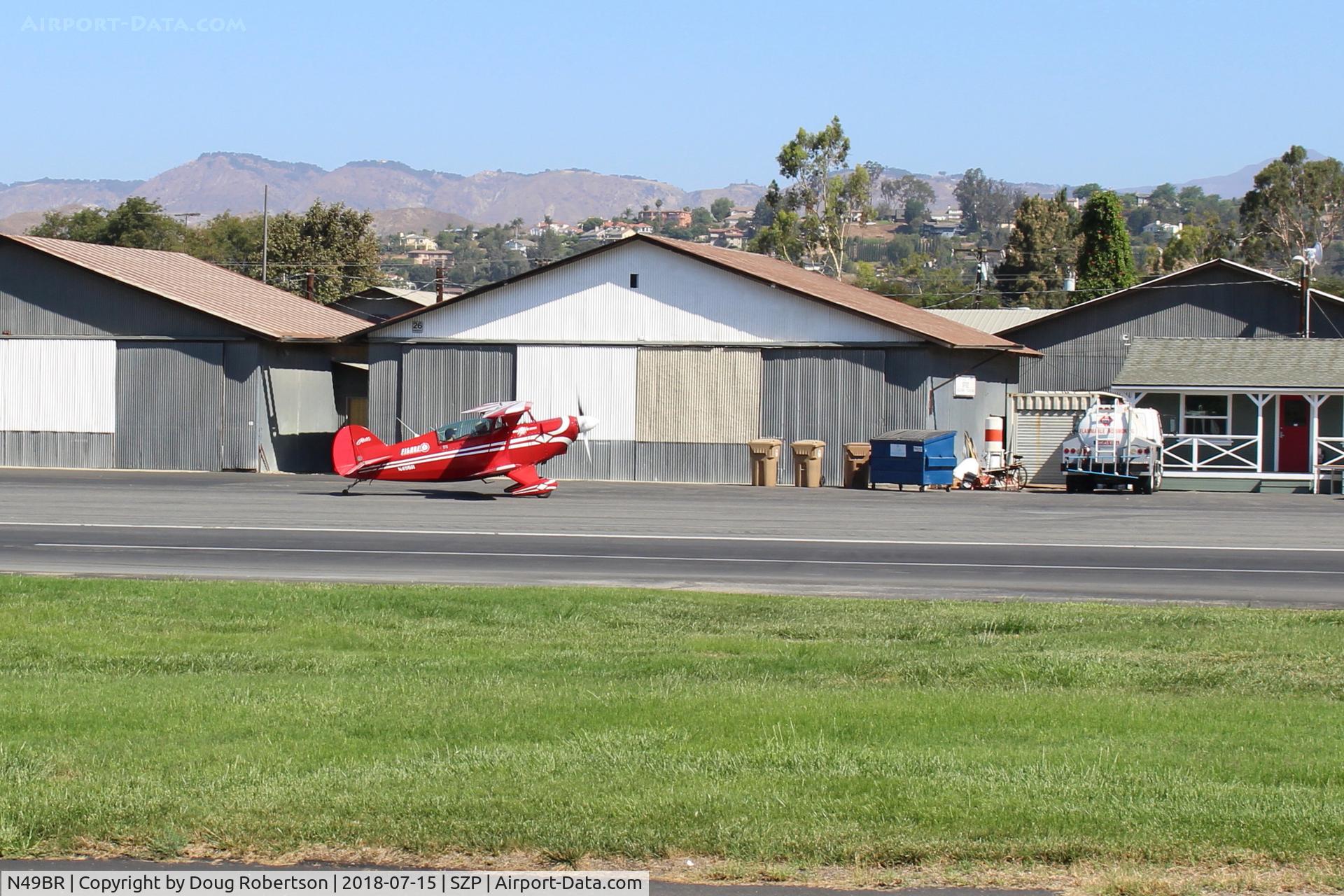 N49BR, Pitts S-2A Special C/N 2212, 1983 Aerotek PITTS S-2A SPECIAL, Lycoming AEIO-360 180 Hp, taxi to Rwy 22