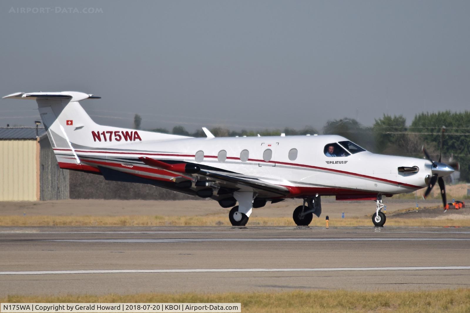 N175WA, 2017 Pilatus PC-12/47E C/N 1750, On Juliet at RWY 10R.