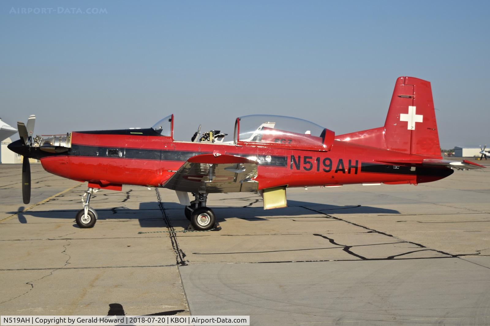 N519AH, 1987 Pilatus PC-7 C/N 519, parked on the south GA ramp.
