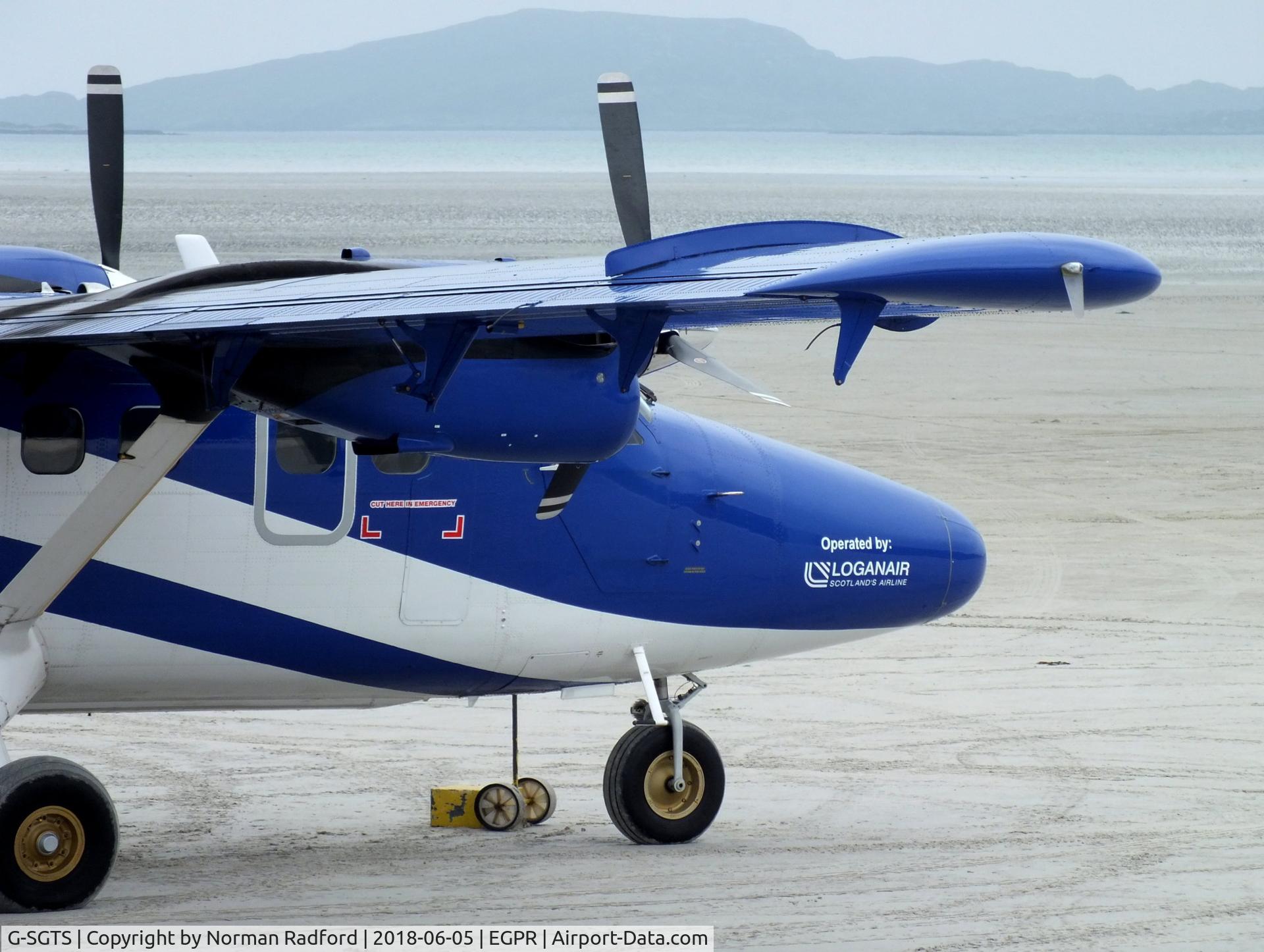 G-SGTS, 2014 Viking DHC-6-400 Twin Otter C/N 918, Just landed at Barra Airport, Isle of Barra, Outer Hebrides, Scotland