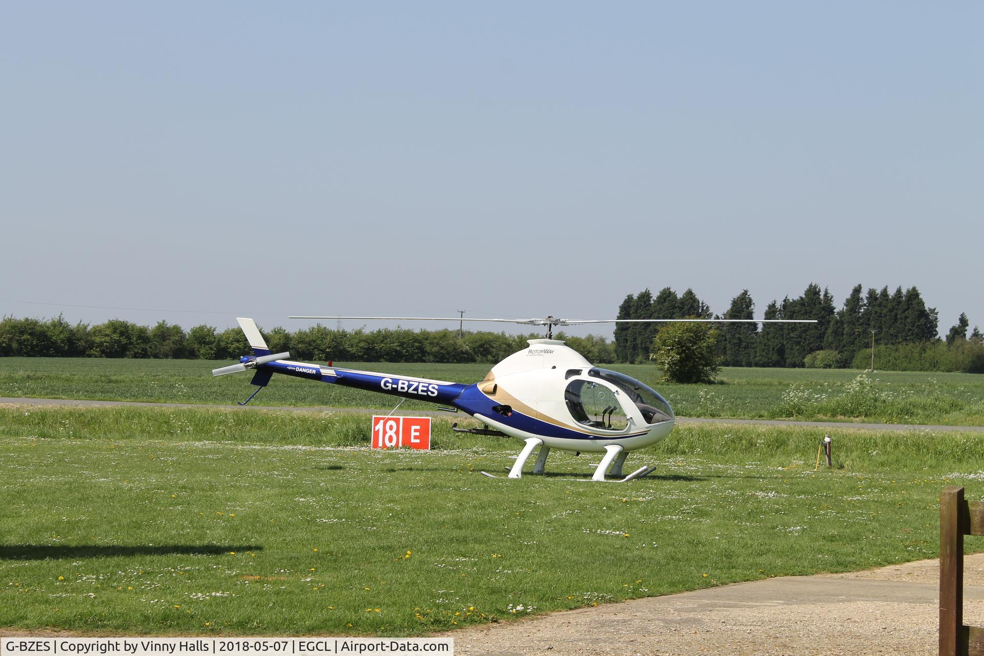 G-BZES, 1994 Rotorway Exec 90 C/N 6191, Parked near the fuel point