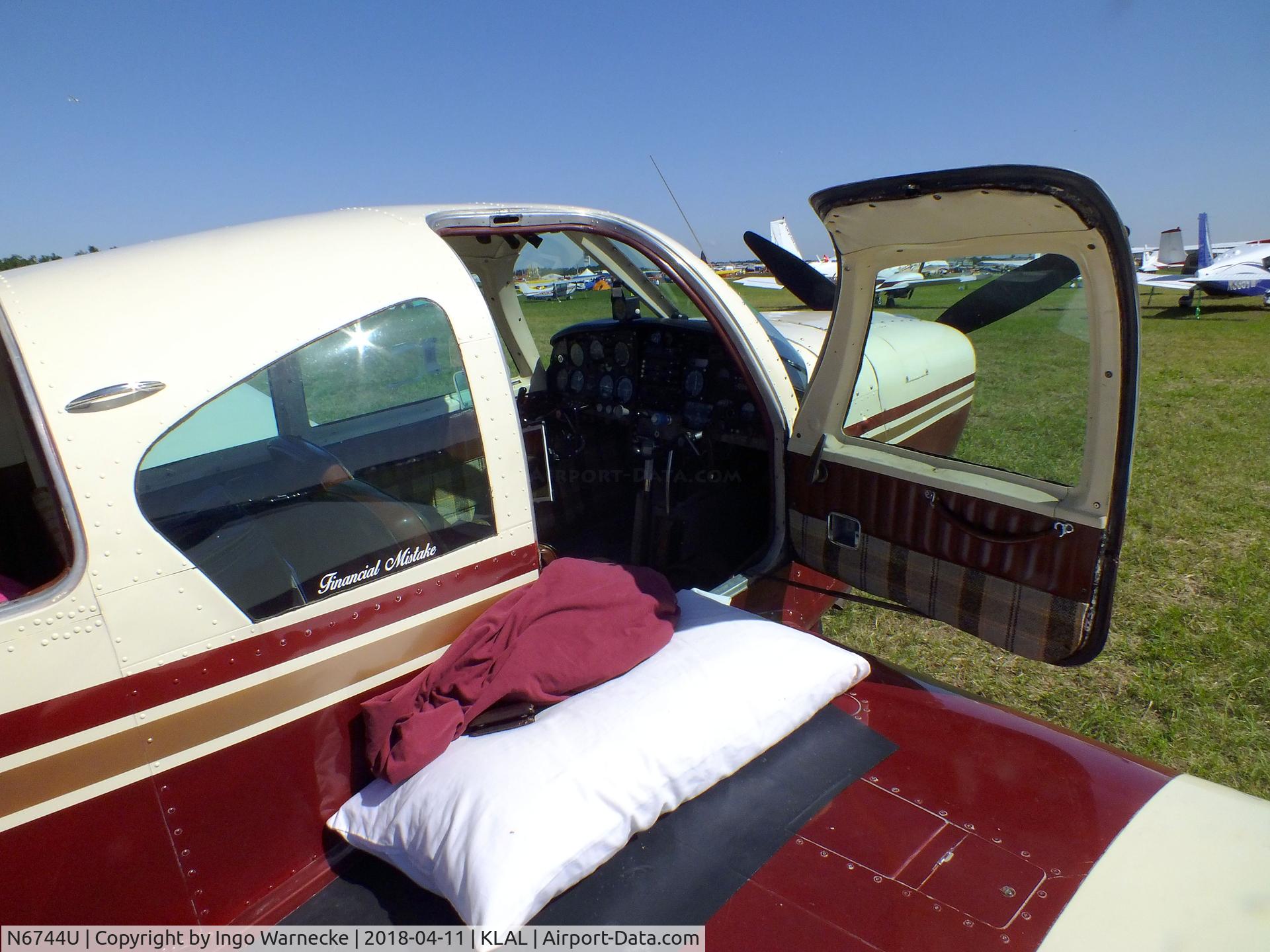 N6744U, 1963 Mooney M20D Master C/N 170, Mooney M20D Master at 2018 Sun 'n Fun, Lakeland FL