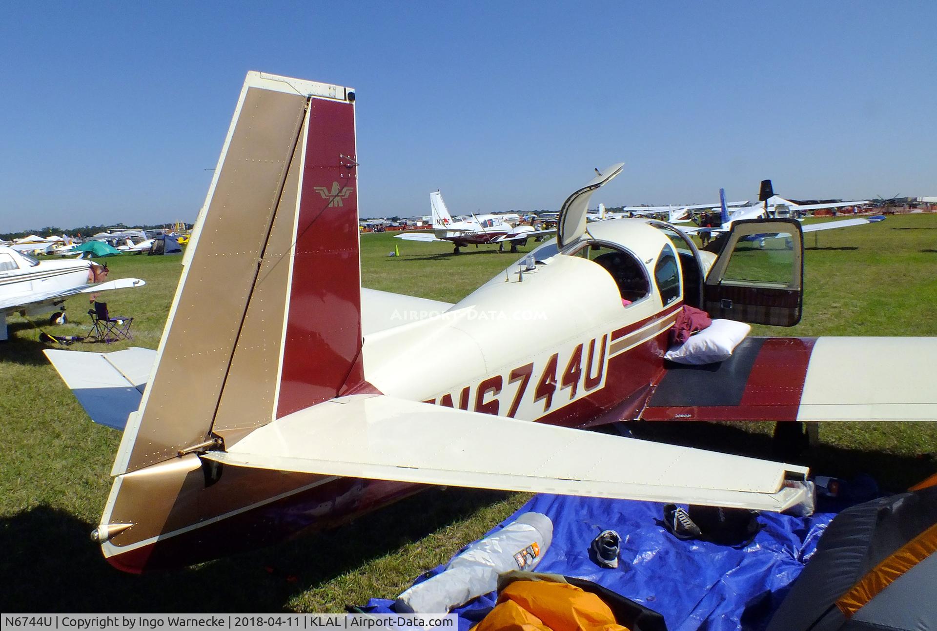 N6744U, 1963 Mooney M20D Master C/N 170, Mooney M20D Master at 2018 Sun 'n Fun, Lakeland FL