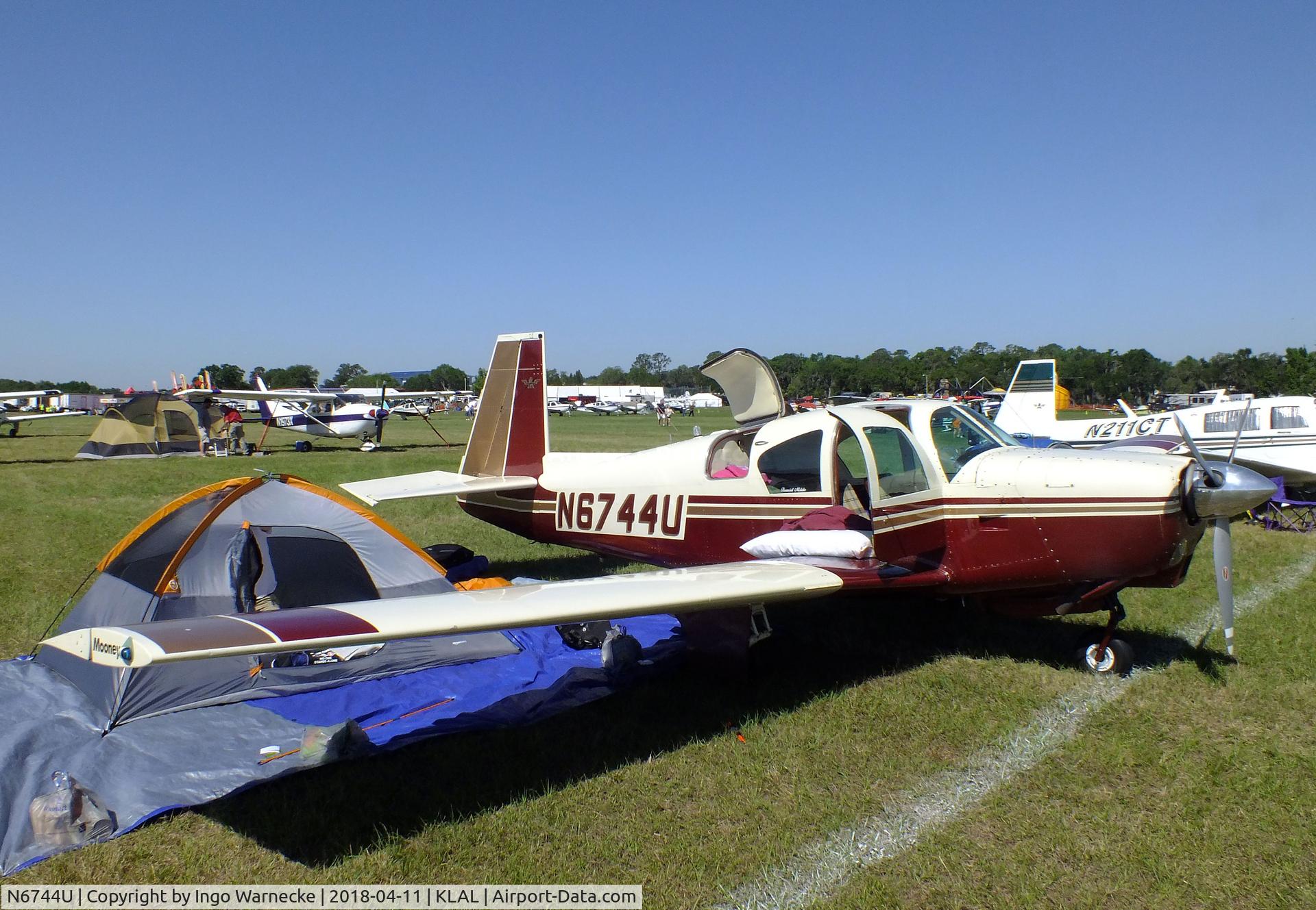N6744U, 1963 Mooney M20D Master C/N 170, Mooney M20D Master at 2018 Sun 'n Fun, Lakeland FL