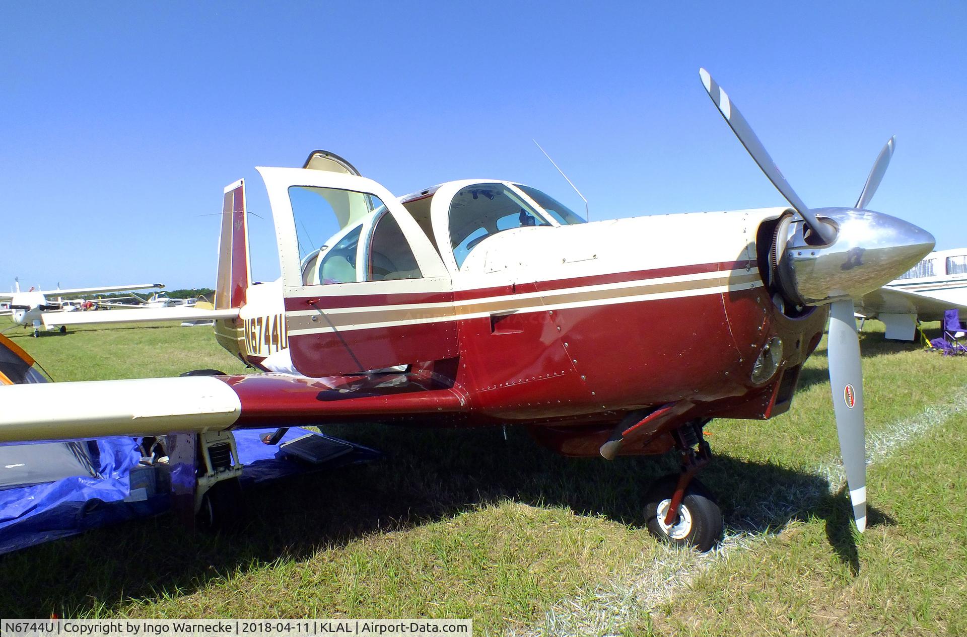 N6744U, 1963 Mooney M20D Master C/N 170, Mooney M20D Master at 2018 Sun 'n Fun, Lakeland FL