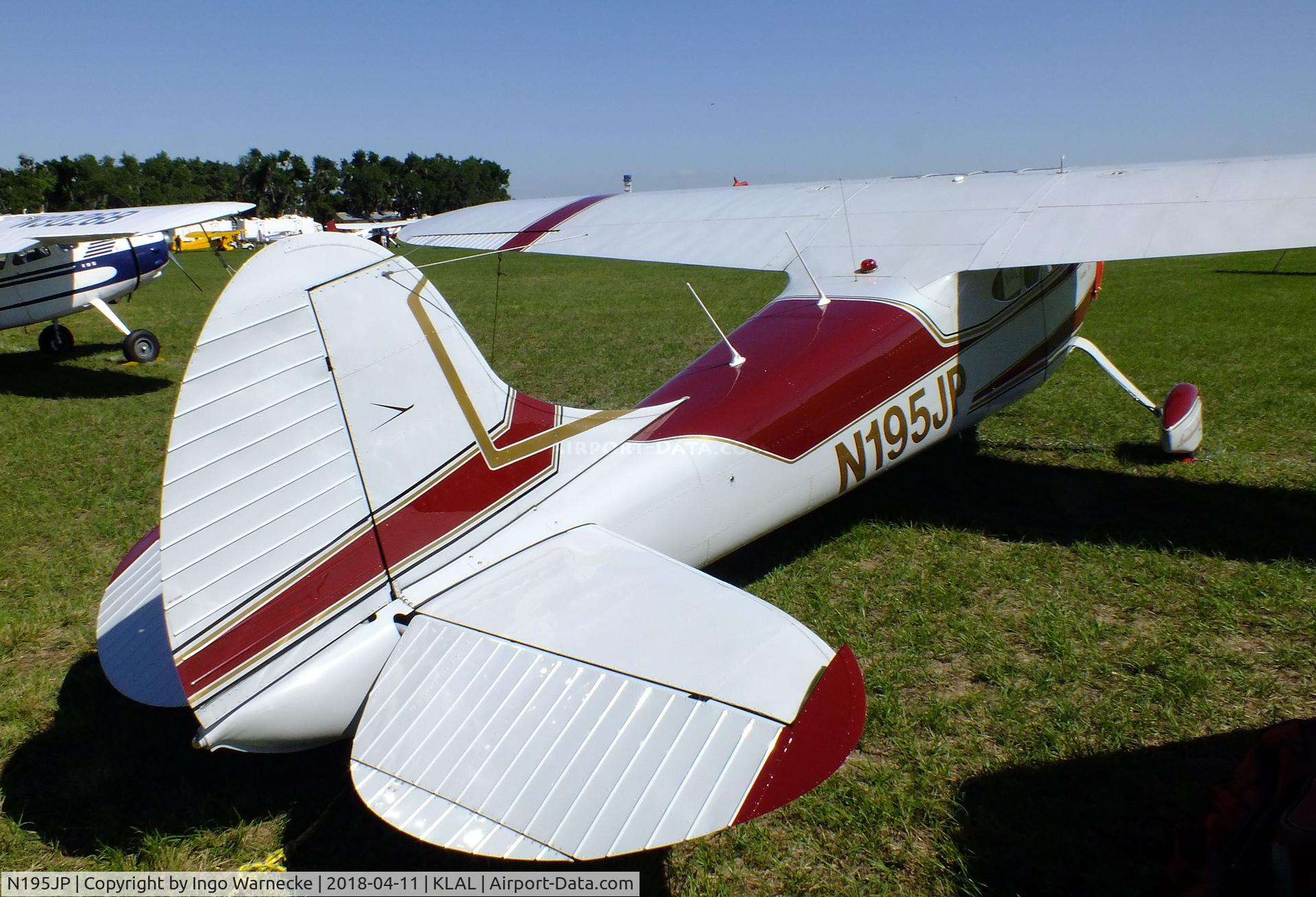 N195JP, 1951 Cessna 195 C/N 7673, Cessna 195 at 2018 Sun 'n Fun, Lakeland FL