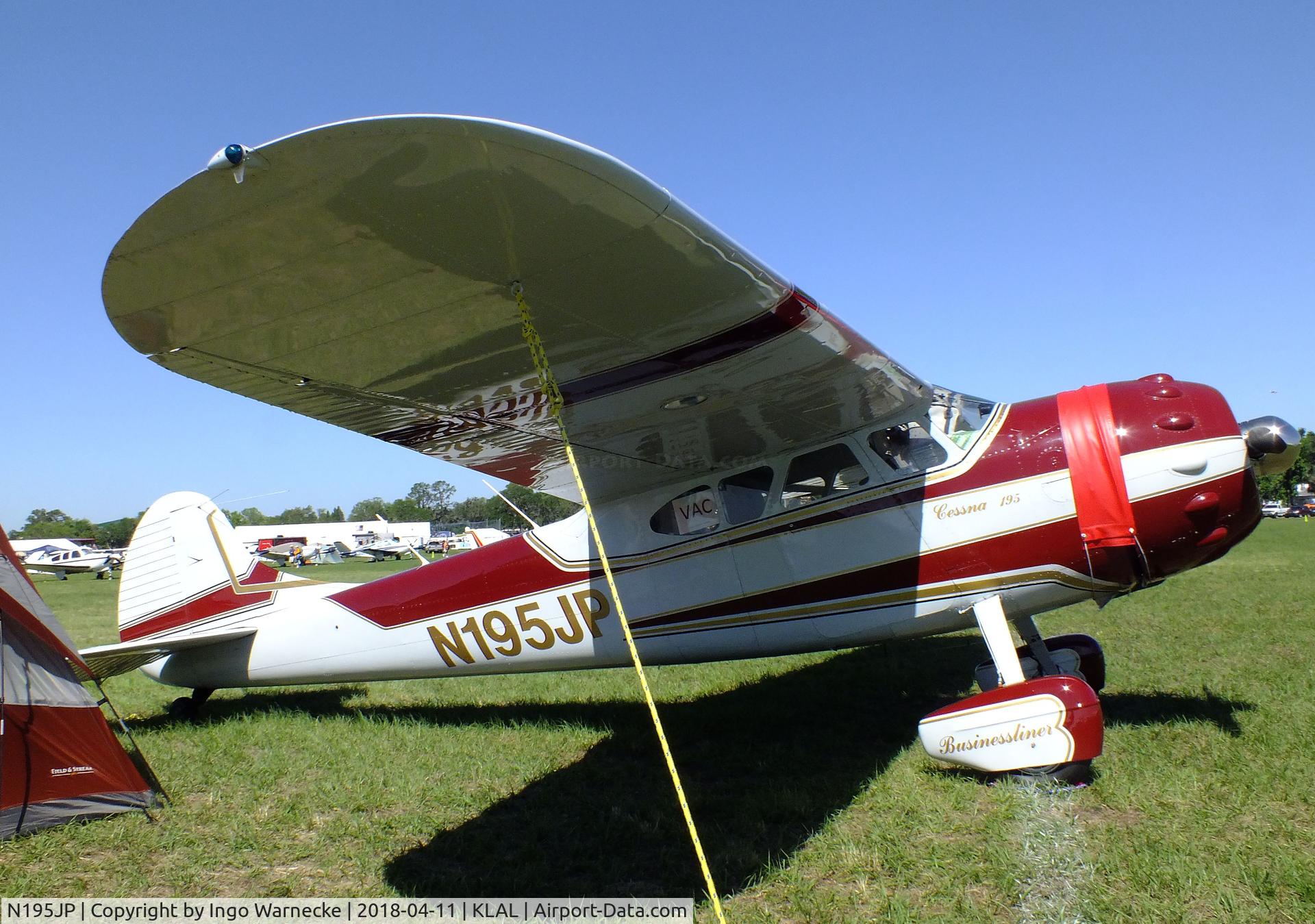 N195JP, 1951 Cessna 195 C/N 7673, Cessna 195 at 2018 Sun 'n Fun, Lakeland FL