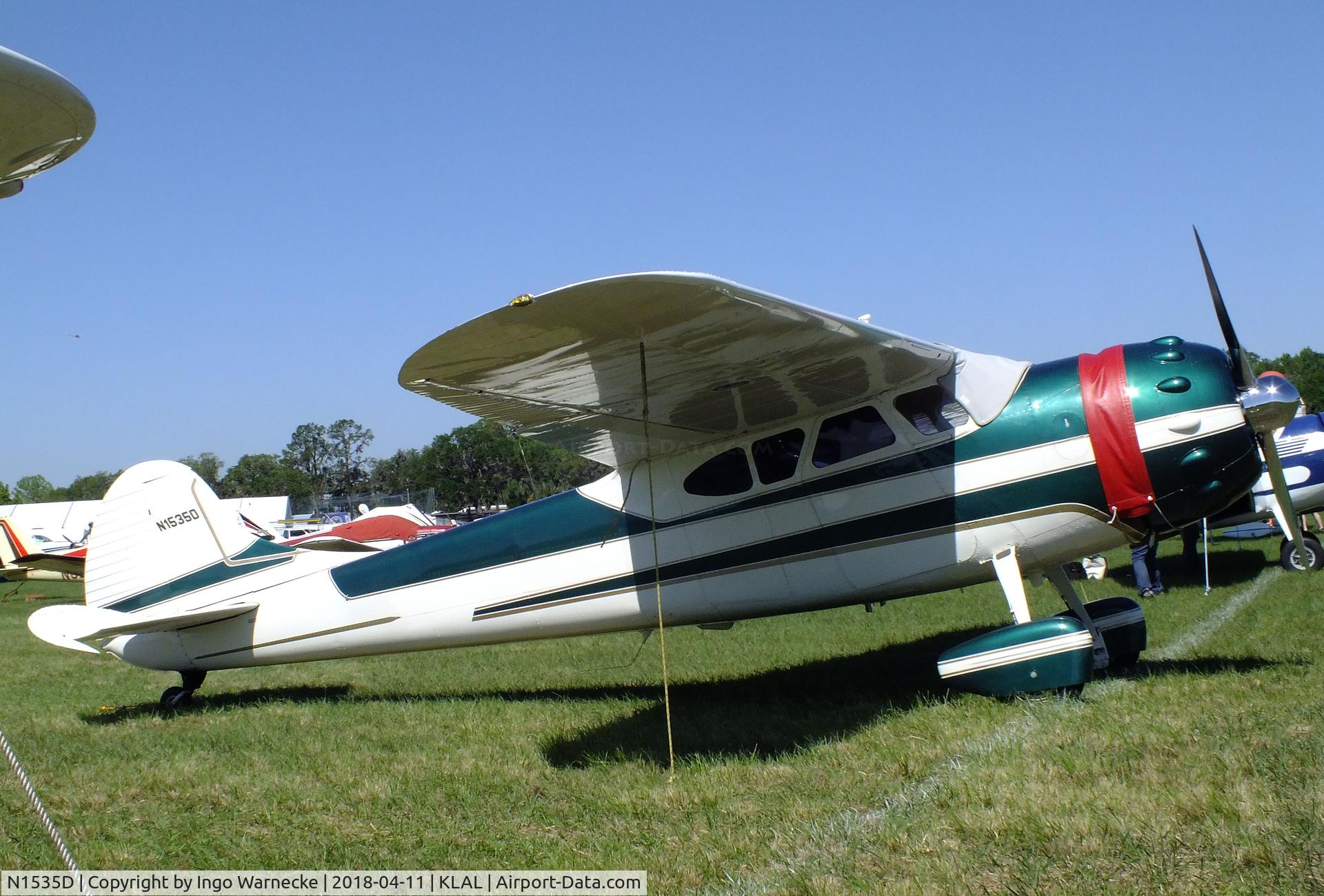 N1535D, 1952 Cessna 190 C/N 7757, Cessna 190 at 2018 Sun 'n Fun, Lakeland FL