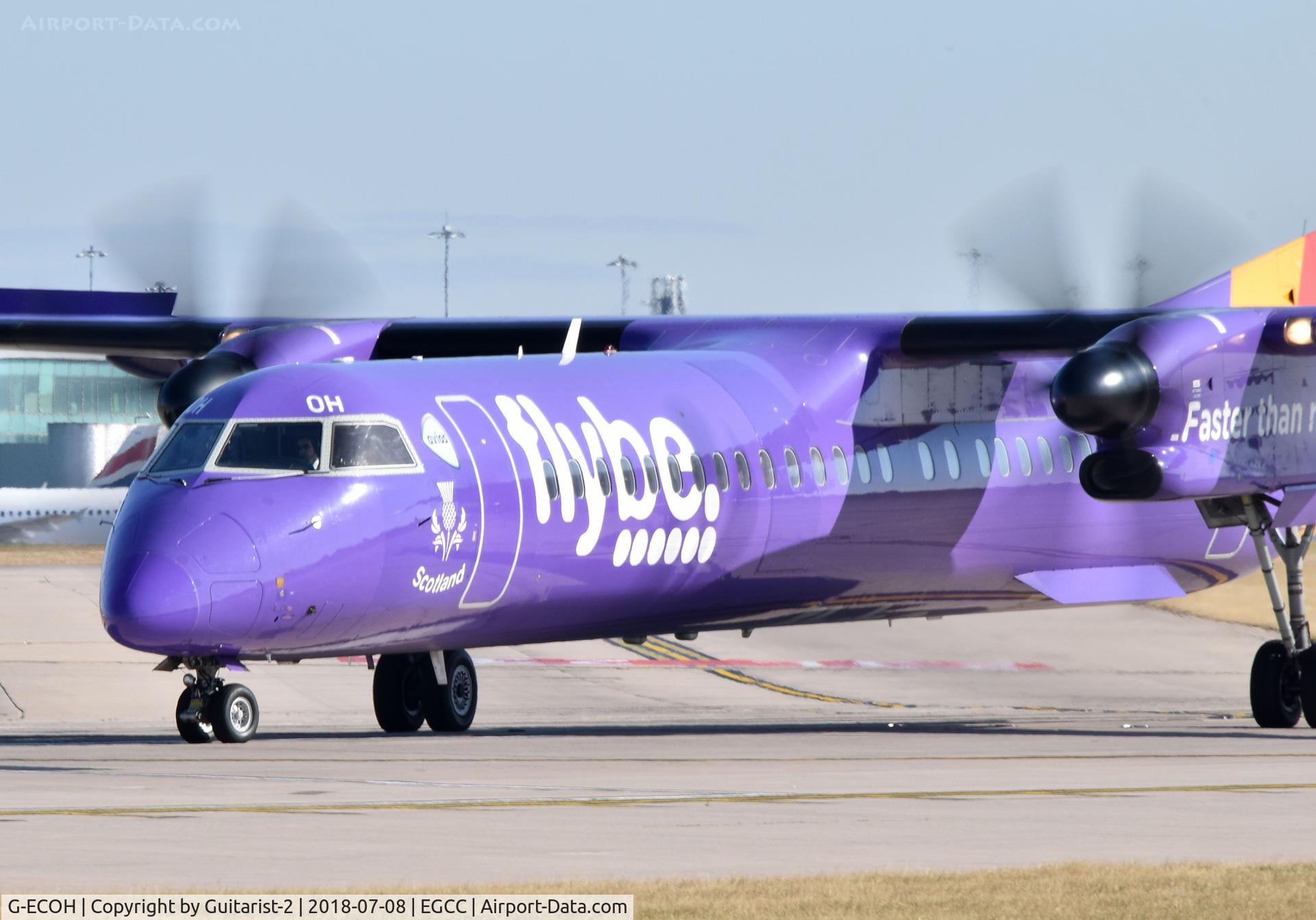 G-ECOH, 2008 De Havilland Canada DHC-8-402Q Dash 8 C/N 4221, At Manchester