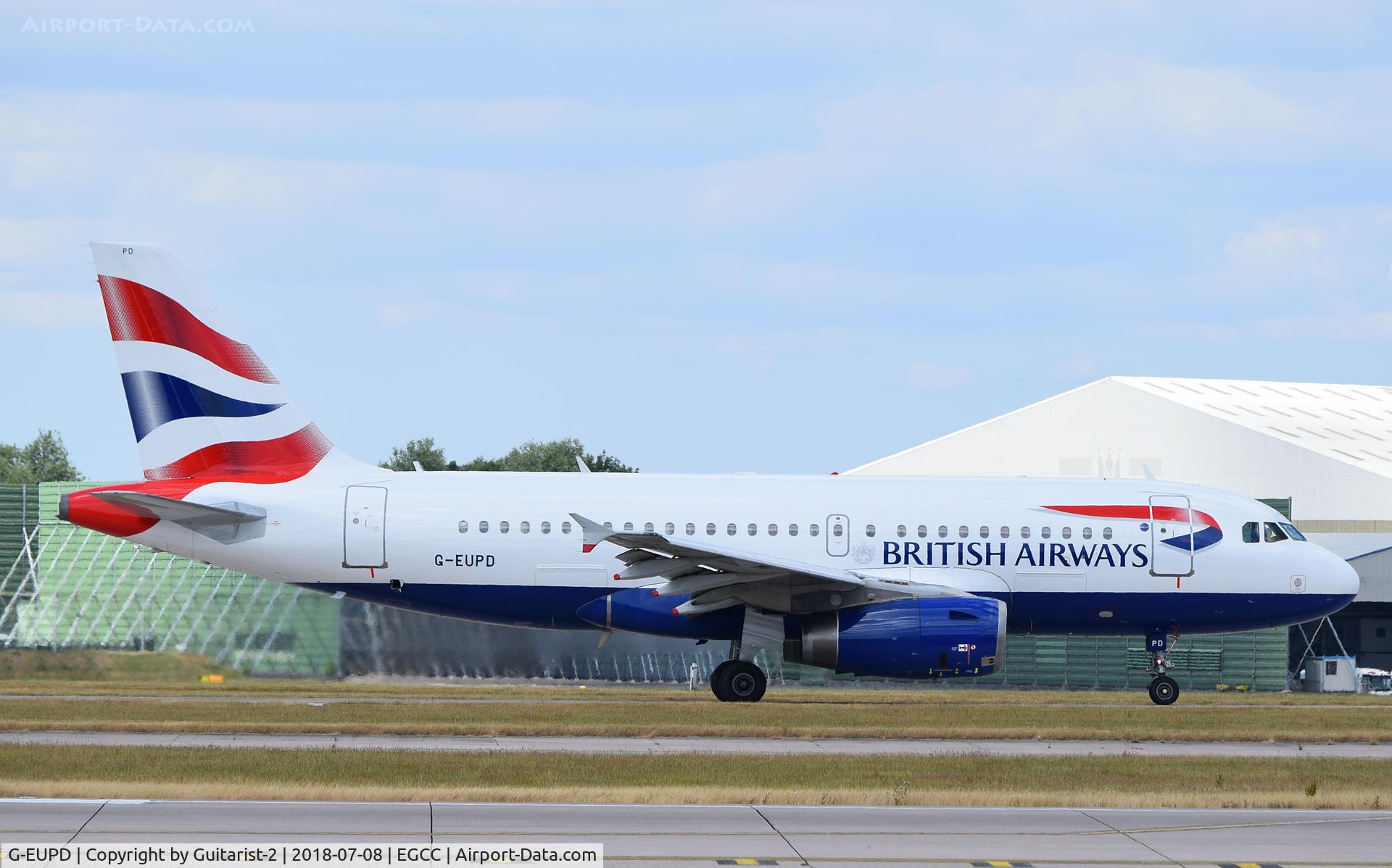 G-EUPD, 1999 Airbus A319-131 C/N 1142, At Manchester