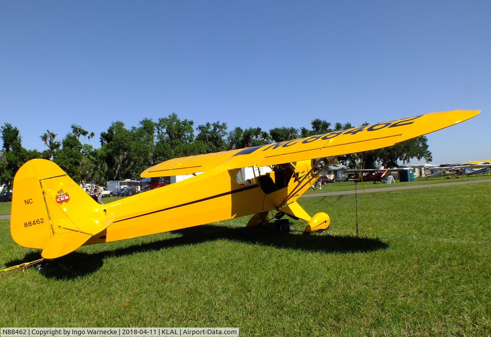 N88462, 1946 Piper J3C-65 Cub C/N 16086, Piper J3C-65 Cub with Reed clipped wings at 2018 Sun 'n Fun, Lakeland FL
