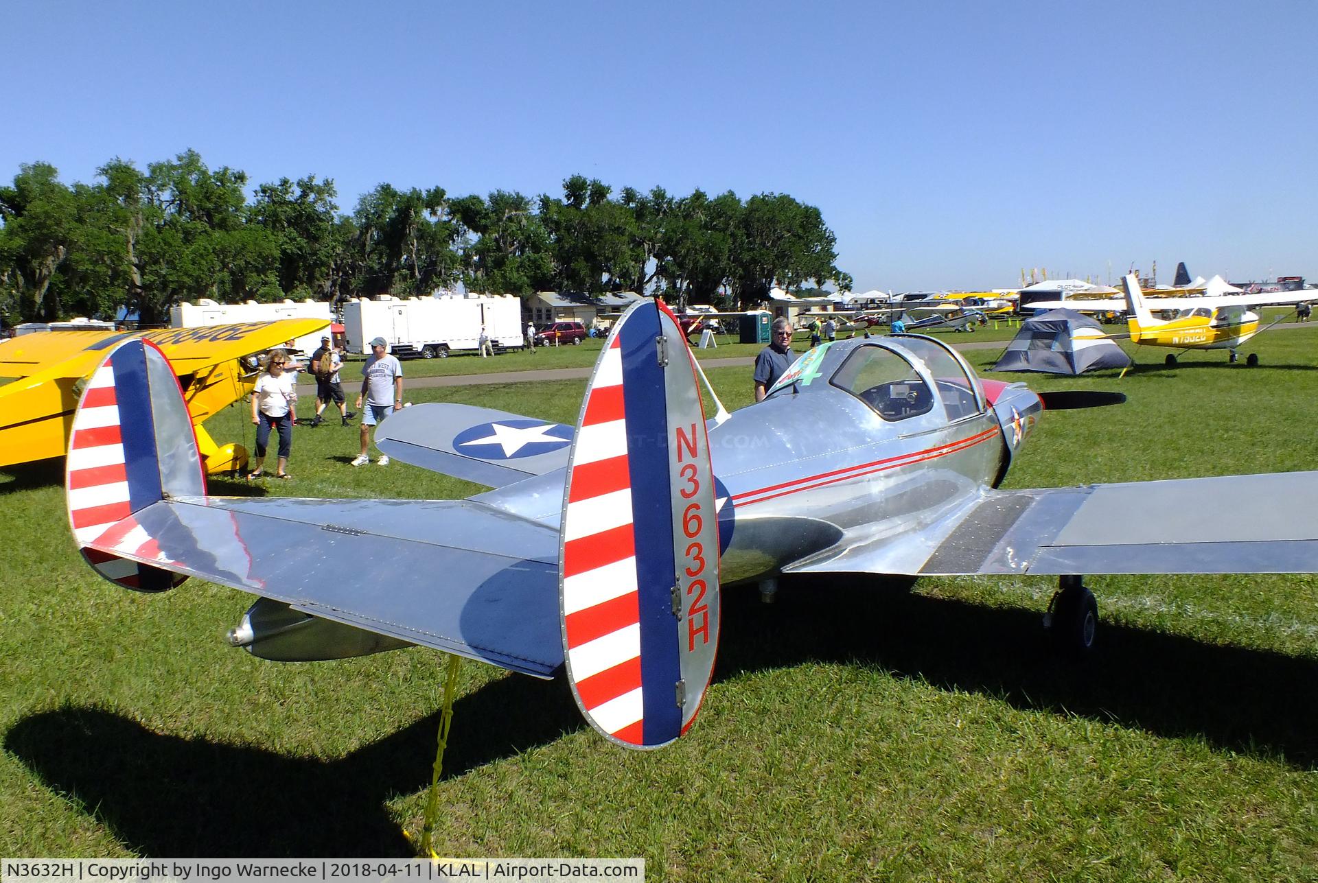 N3632H, 1947 Erco 415CD Ercoupe C/N 4257, ERCO Ercoupe 415-CD at 2018 Sun 'n Fun, Lakeland FL
