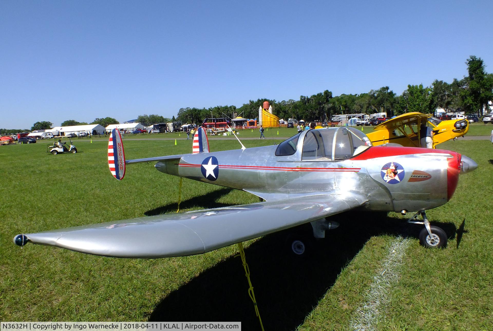 N3632H, 1947 Erco 415CD Ercoupe C/N 4257, ERCO Ercoupe 415-CD at 2018 Sun 'n Fun, Lakeland FL