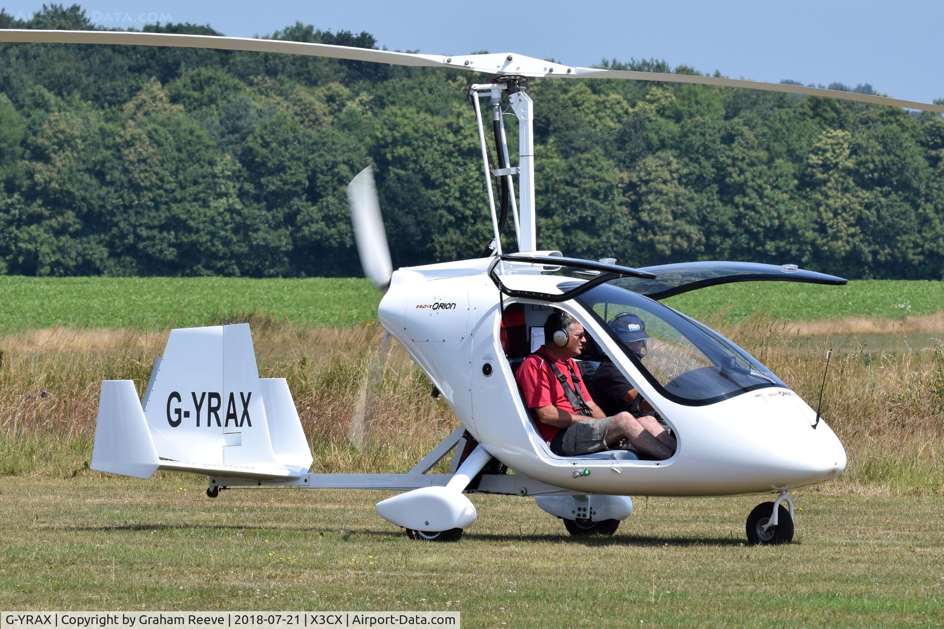 G-YRAX, 2011 Magni Gyro M-24C Orion C/N 24-11-6194, Departing from Northrepps.