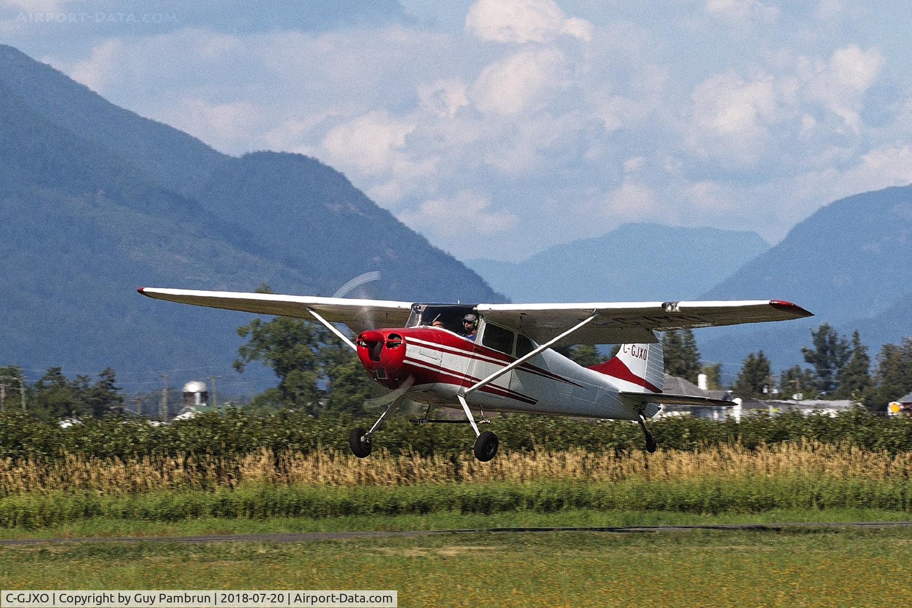 C-GJXO, 1954 Cessna 170B C/N 25540, Departing the Abbotsford parachute center
