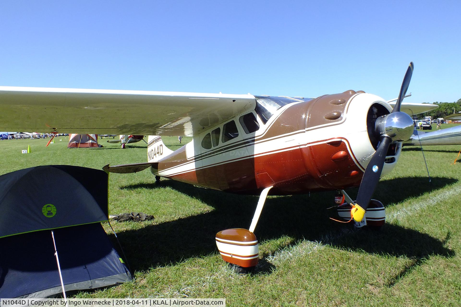 N1044D, 1951 Cessna 190 C/N 7656, Cessna 190 at 2018 Sun 'n Fun, Lakeland FL