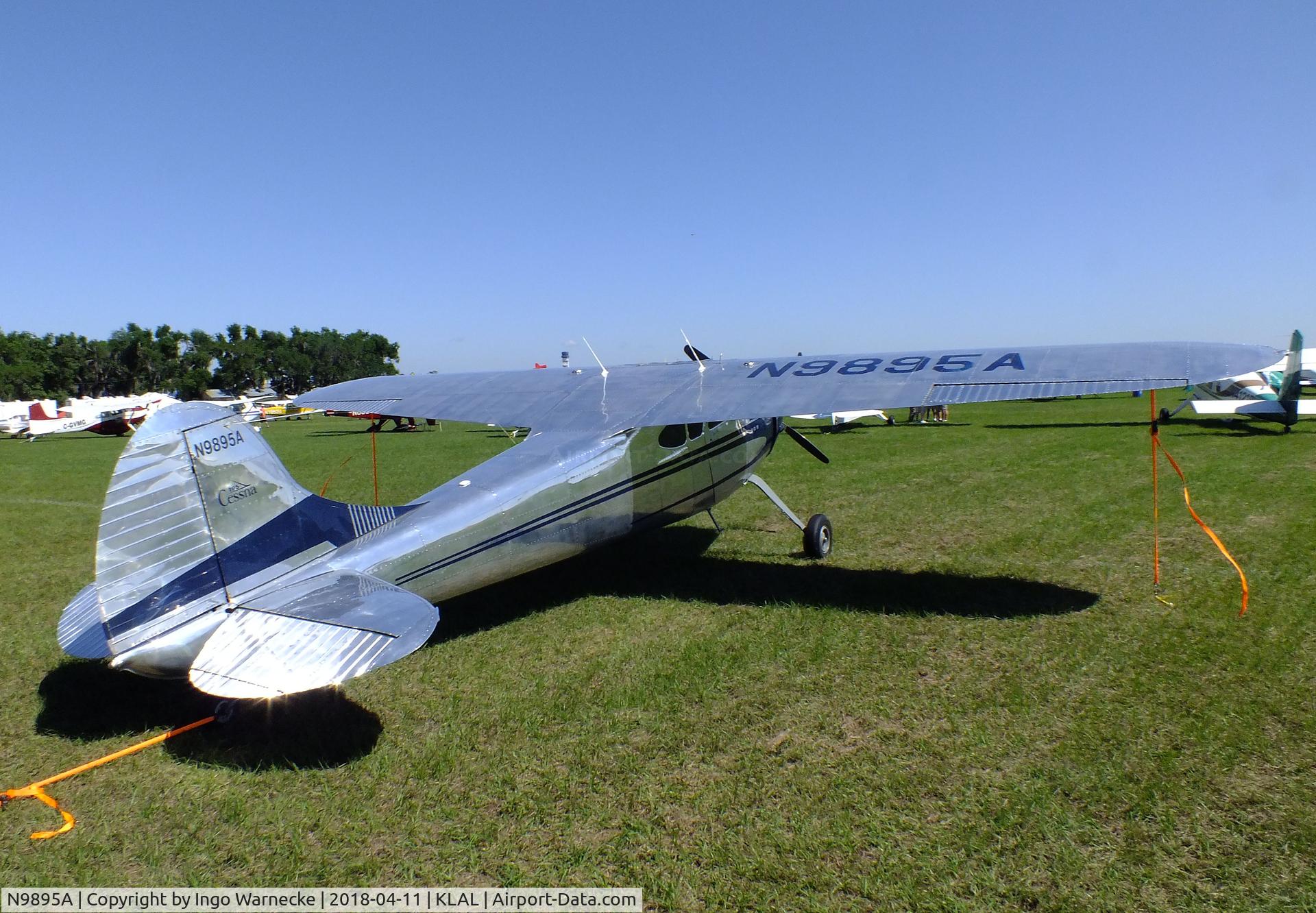 N9895A, 1950 Cessna 195A C/N 7598, Cessna 195A at 2018 Sun 'n Fun, Lakeland FL