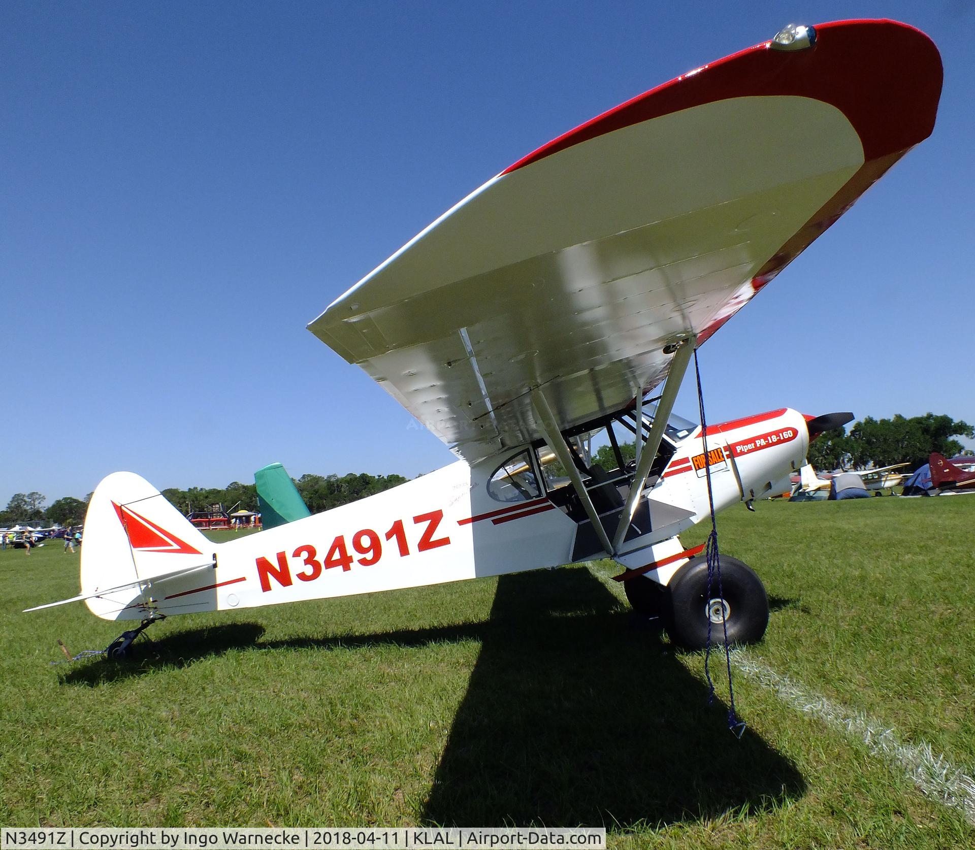 N3491Z, 1960 Piper PA-18-150 Super Cub C/N 18-7331, Piper PA-18-150 Super Cub at 2018 Sun 'n Fun, Lakeland FL