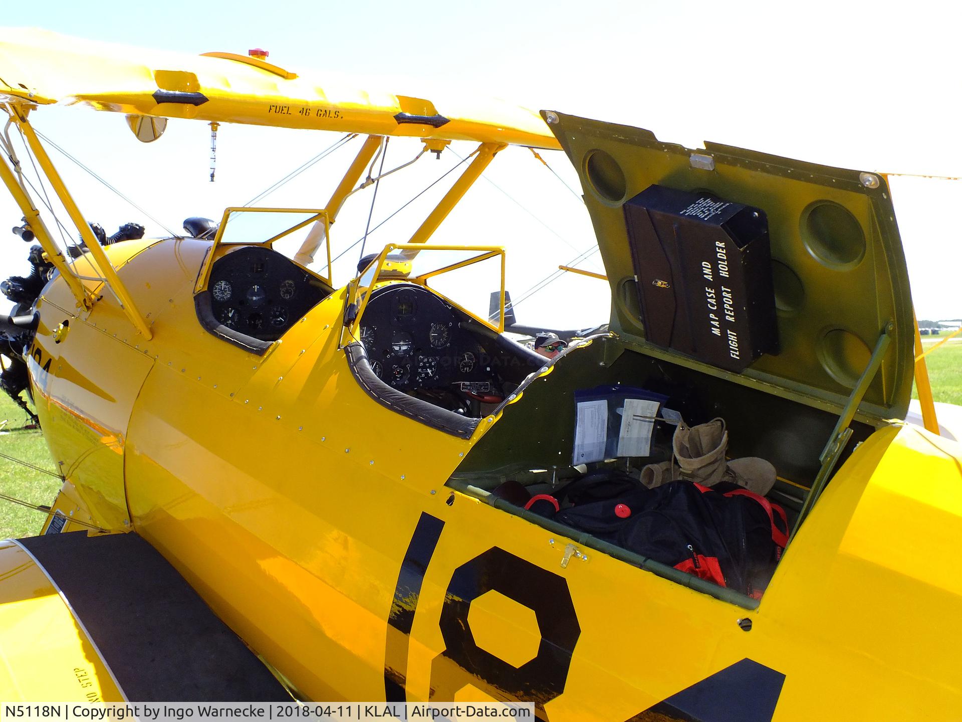 N5118N, 1943 Boeing A75L3 C/N 75-7195, Boeing (Stearman) A75L3 at 2018 Sun 'n Fun, Lakeland FL
