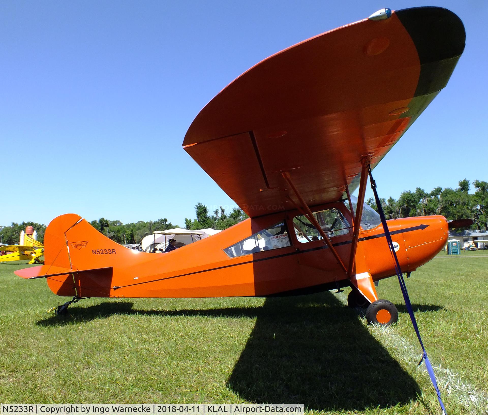 N5233R, 1946 Aeronca 7AC Champion C/N 7AC-6567, Aeronca 7AC Champion at 2018 Sun 'n Fun, Lakeland FL