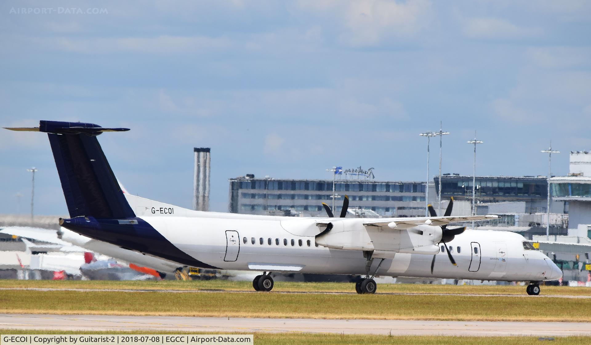 G-ECOI, 2008 De Havilland Canada DHC-8-402Q Dash 8 C/N 4224, At Manchester