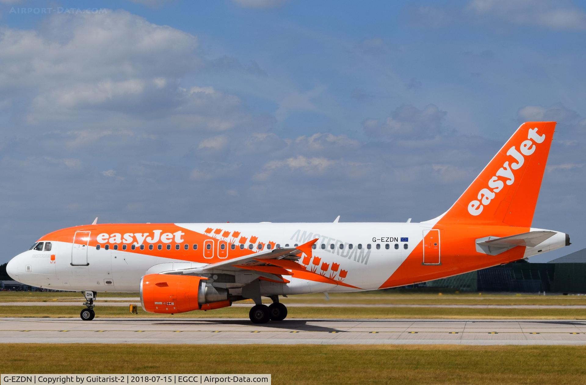 G-EZDN, 2008 Airbus A319-111 C/N 3569, At Manchester
