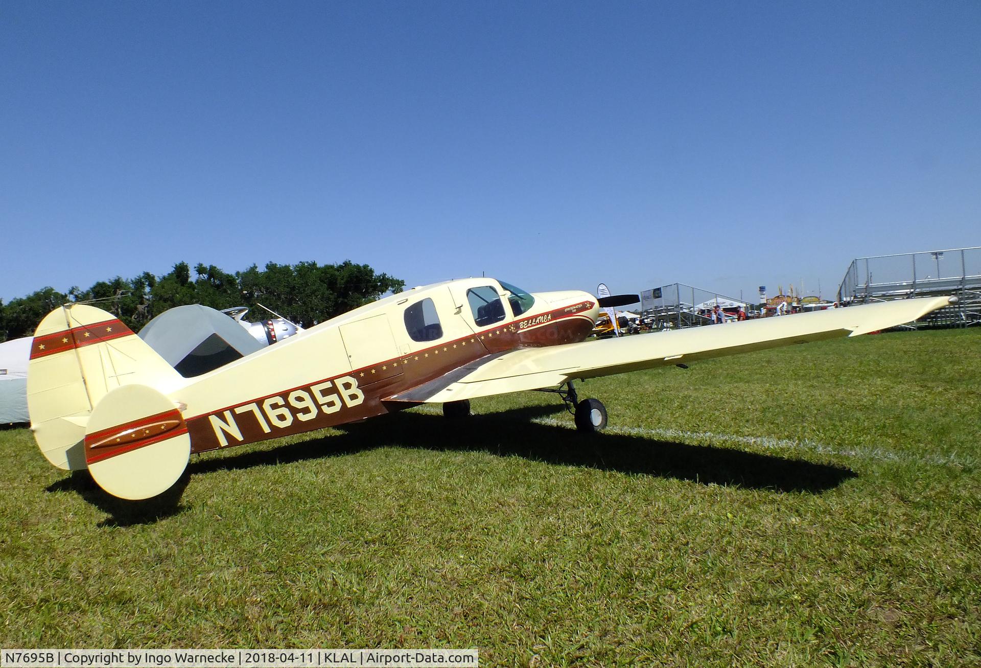 N7695B, 1958 Bellanca 14-19-2 Cruisair Senior C/N 4046, Bellanca 14-19-2 Cruisemaster 230 at 2018 Sun 'n Fun, Lakeland FL