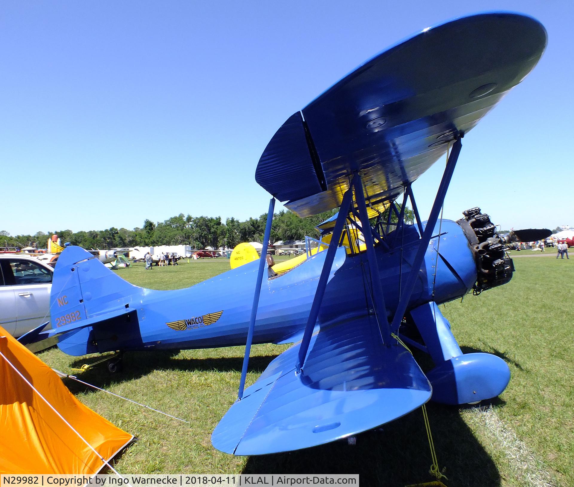 N29982, 1940 Waco UPF-7 C/N 5479, Waco UPF-7 at 2018 Sun 'n Fun, Lakeland FL