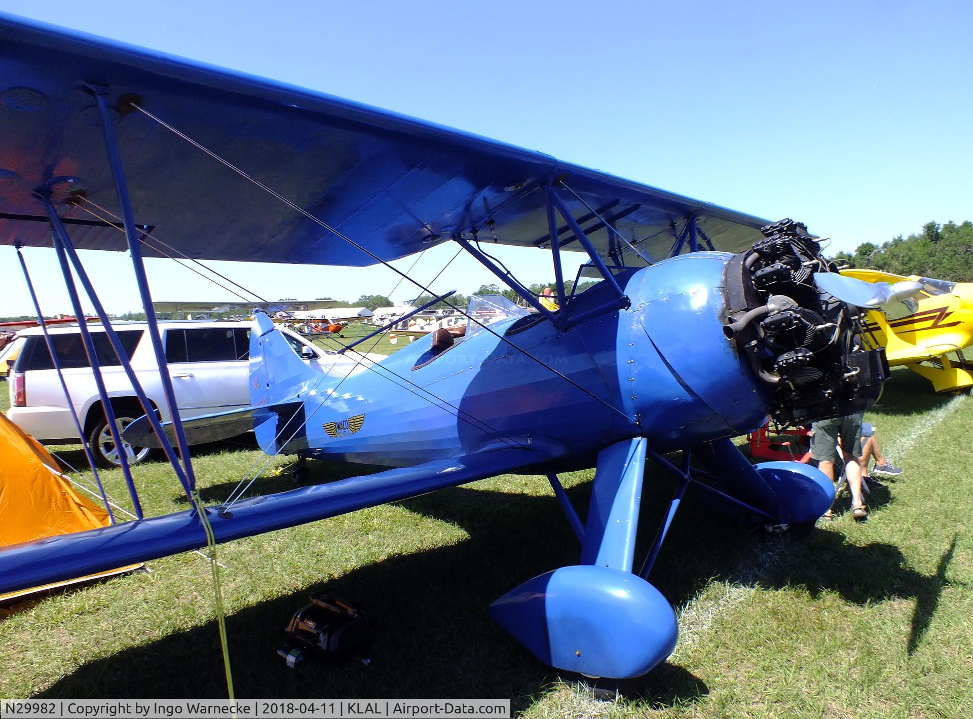 N29982, 1940 Waco UPF-7 C/N 5479, Waco UPF-7 at 2018 Sun 'n Fun, Lakeland FL