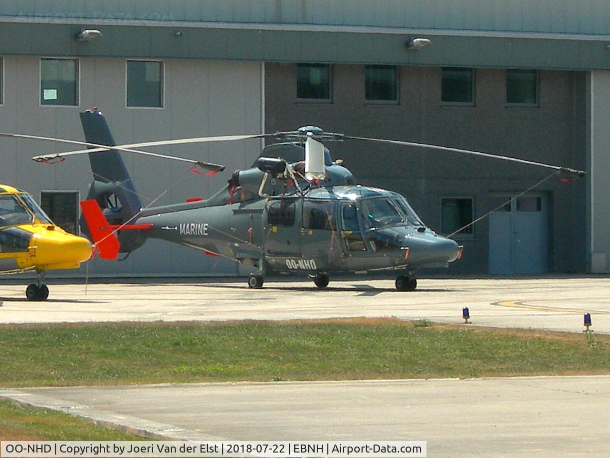 OO-NHD, 2008 Eurocopter AS-365N-3 Dauphin 2 C/N 6831, Parked Noordzee Helicopters Vlaanderen