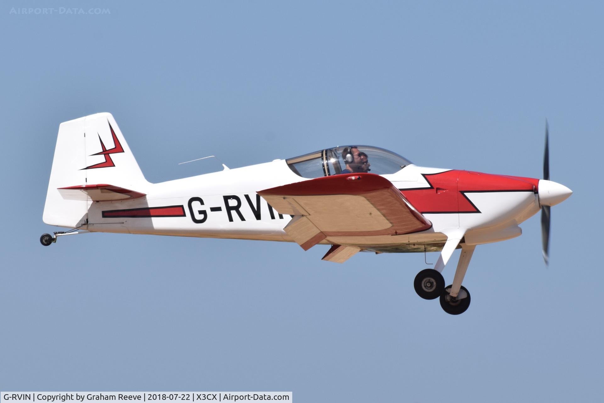 G-RVIN, 1999 Vans RV-6 C/N PFA 181-13236, Landing at Northrepps.