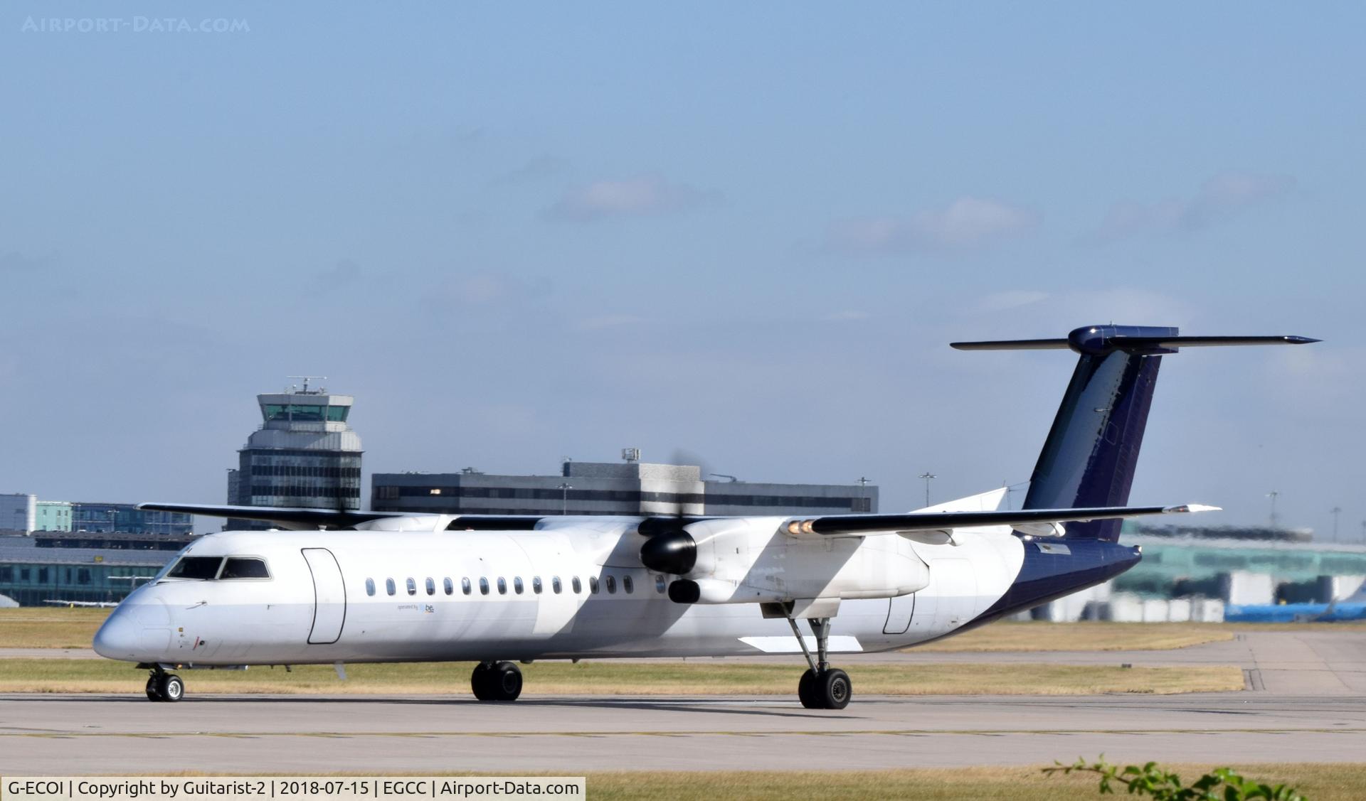 G-ECOI, 2008 De Havilland Canada DHC-8-402Q Dash 8 C/N 4224, At Manchester