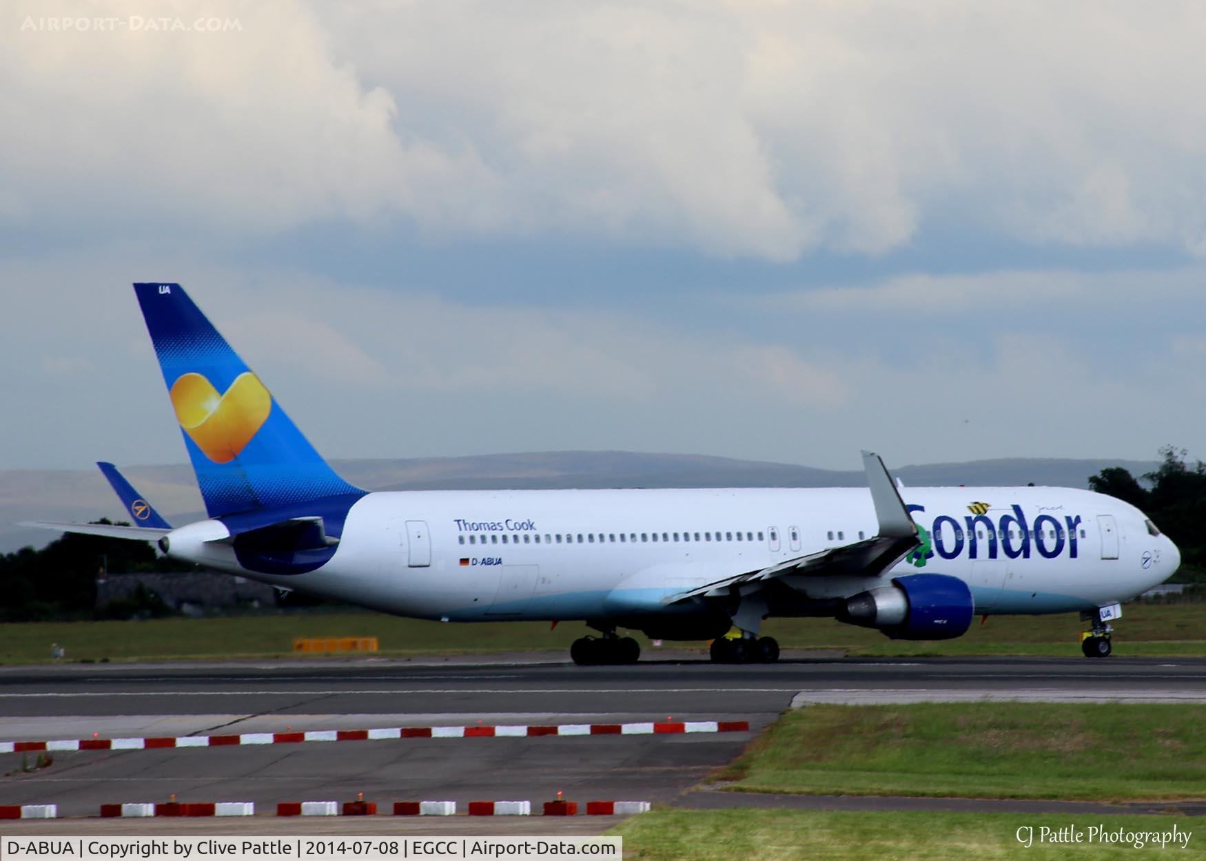 D-ABUA, 1992 Boeing 767-330/ER C/N 26991, EGCC action