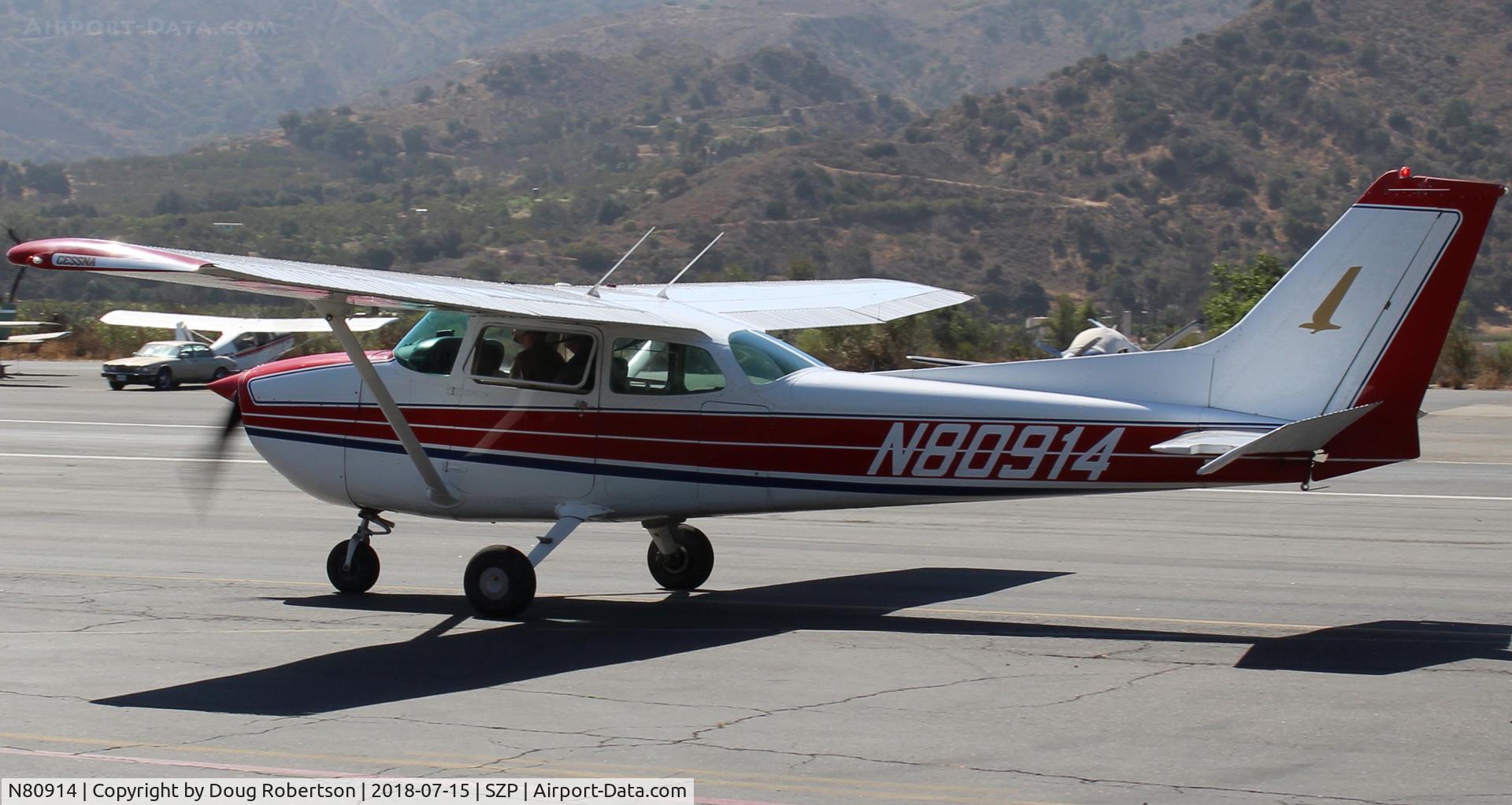 N80914, 1976 Cessna 172M C/N 17266799, 1976 Cessna 172M SKYHAWK, Lycoming O-320-E2D 150 Hp, taxi back