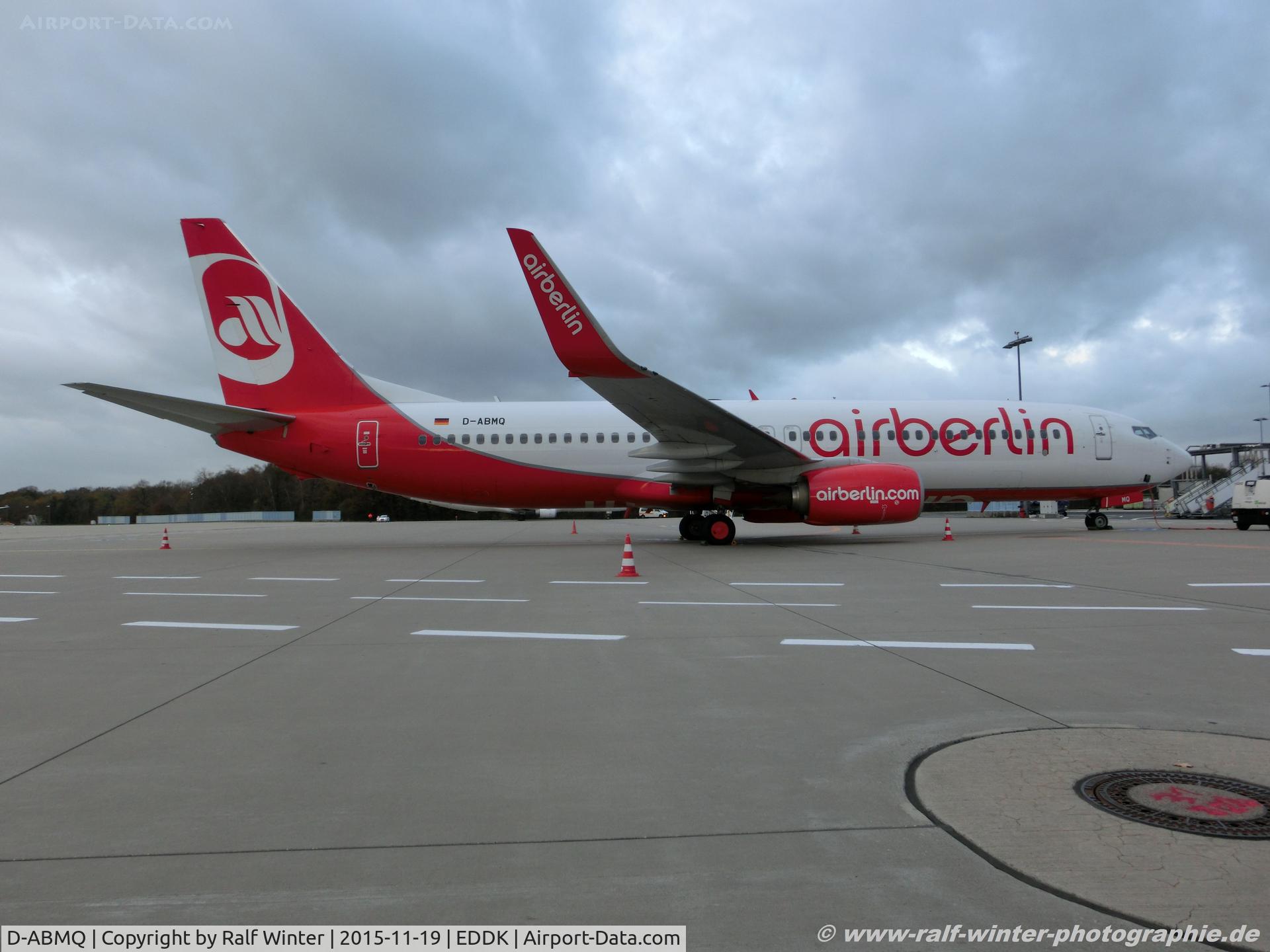 D-ABMQ, 2013 Boeing 737-86J C/N 37780, Boeing 737-86J(W) - AB BER Air Berlin - 37780 - D-ABMQ - 19.11.2015 - CGN