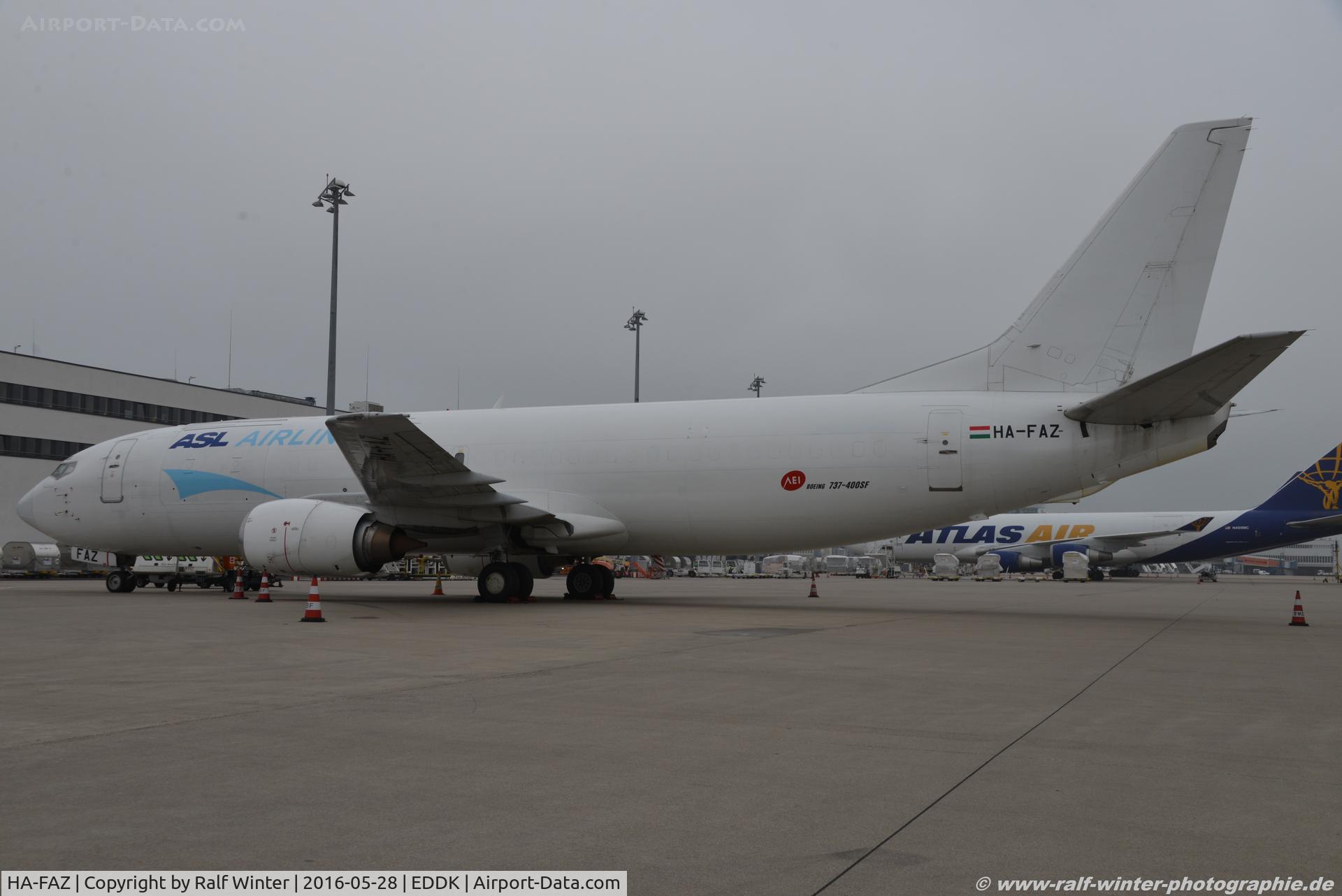 HA-FAZ, 1993 Boeing 737-476 C/N 24446, Boeing 737-476SF - FAH ASL Airlines Hungary - 24446 - HA-FAZ - 28.05.2016 - CGN