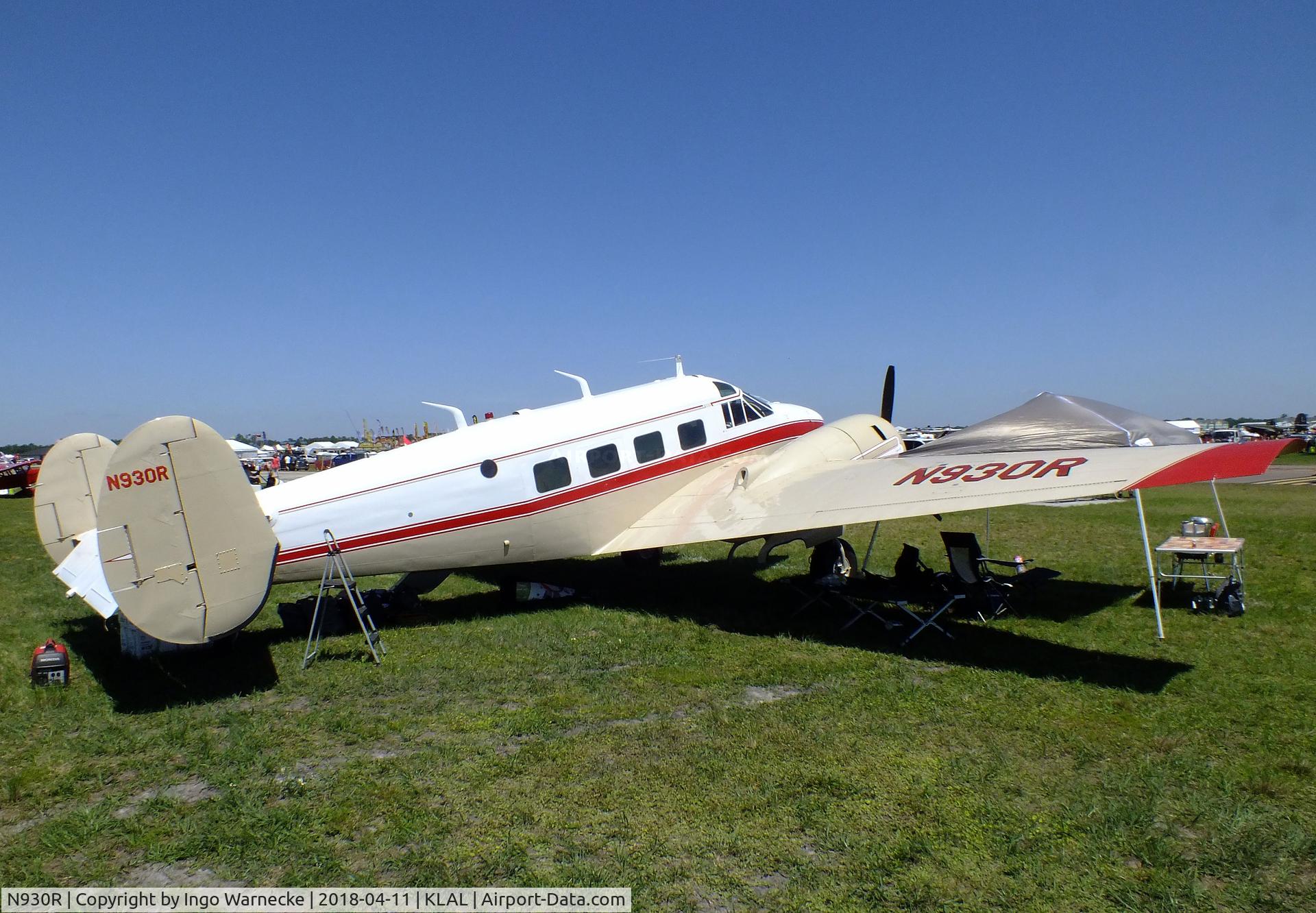 N930R, 1959 Beech E18S C/N BA-438, Beechcraft E18S Twin Beech at 2018 Sun 'n Fun, Lakeland FL