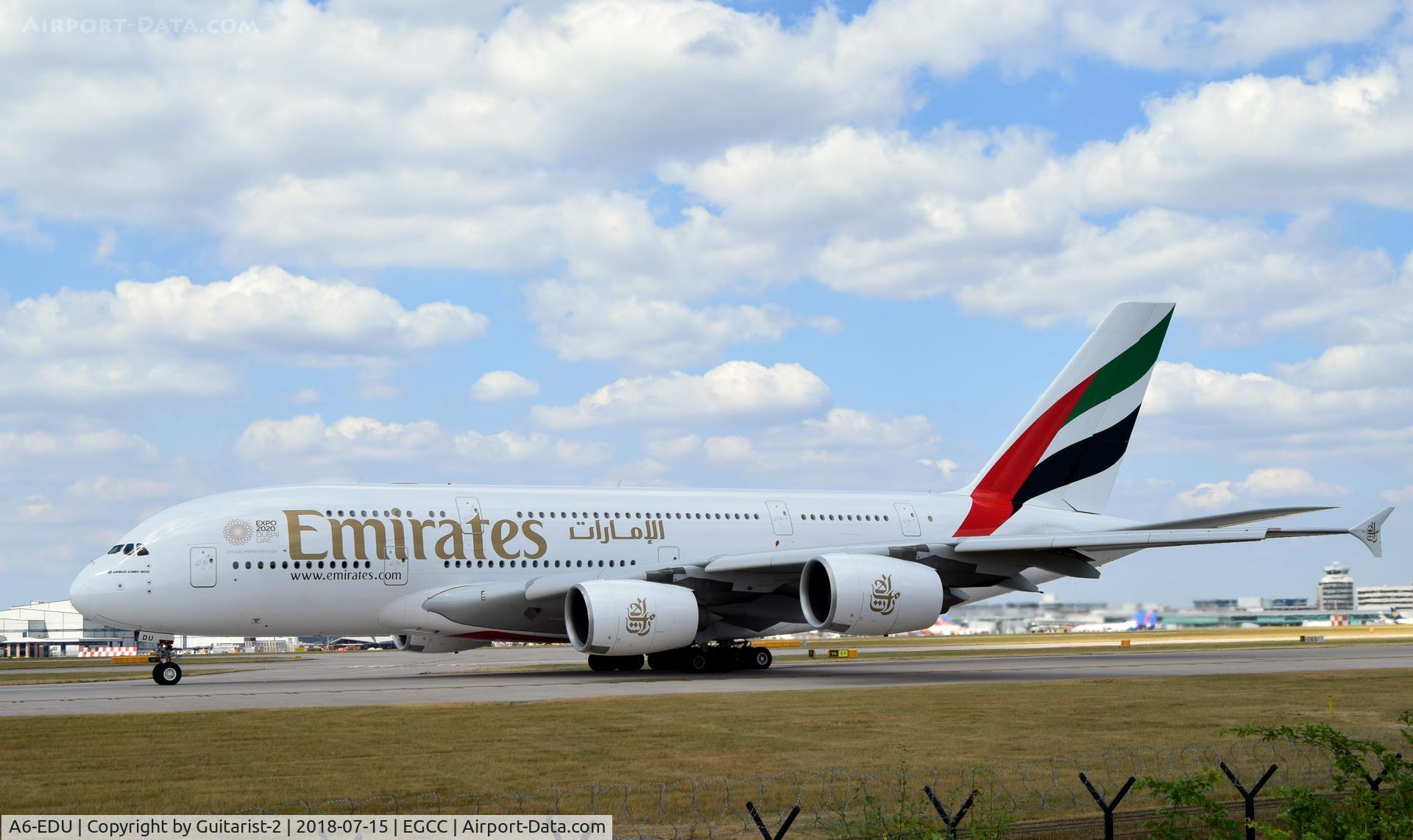 A6-EDU, 2011 Airbus A380-861 C/N 098, At Manchester