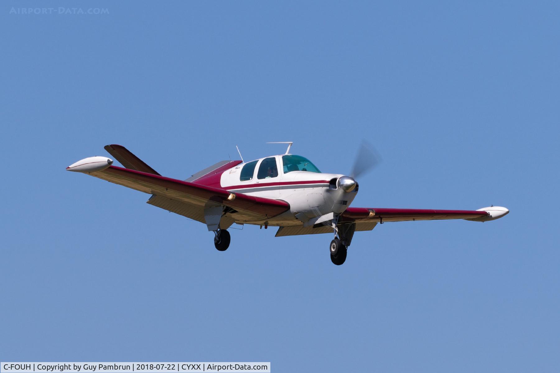 C-FOUH, 1950 Beech B35 C/N D-2649, Landing