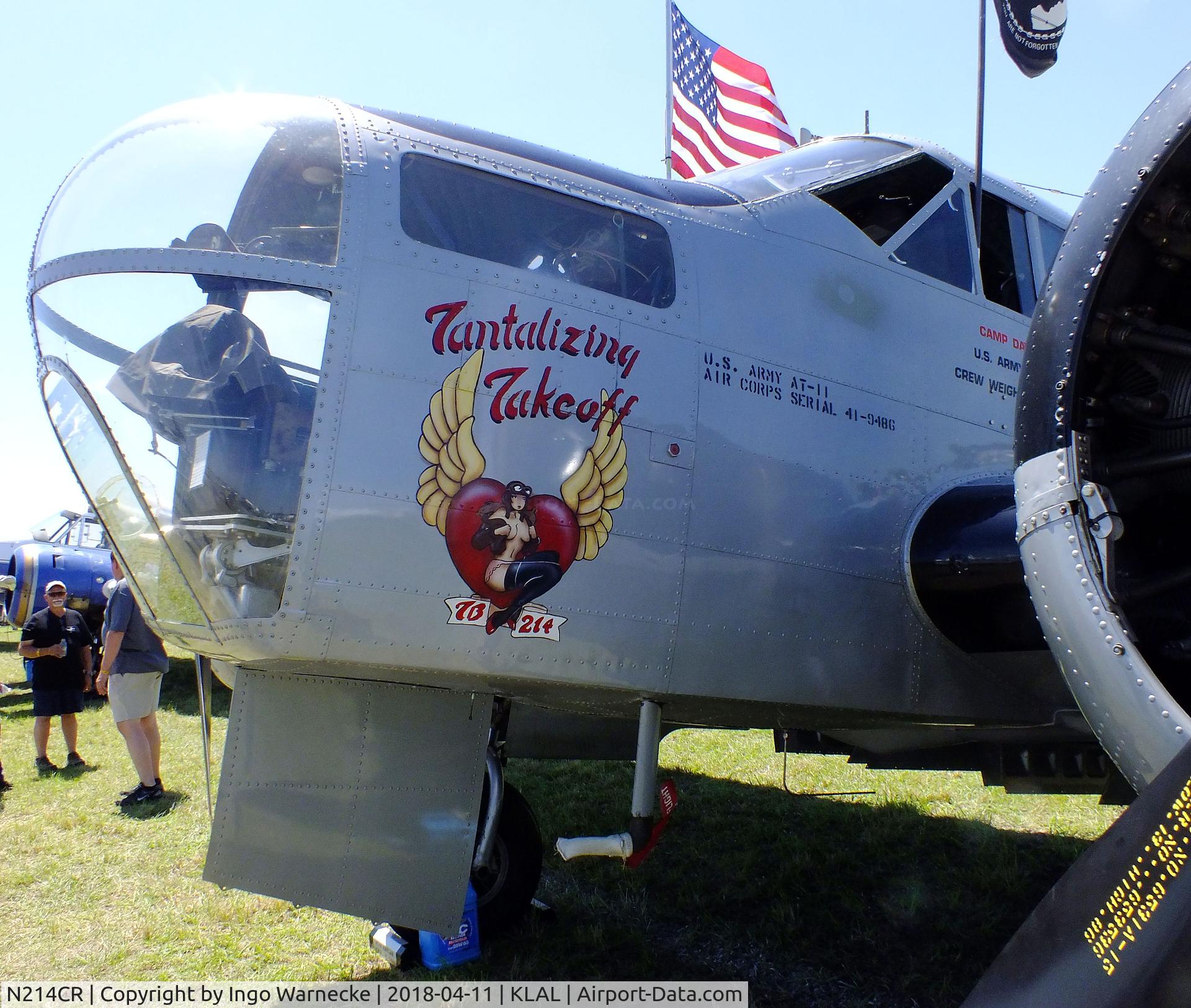 N214CR, 1958 Beech AT-11 Kansan C/N 912, Beechcraft AT-11 Kansan at 2018 Sun 'n Fun, Lakeland FL