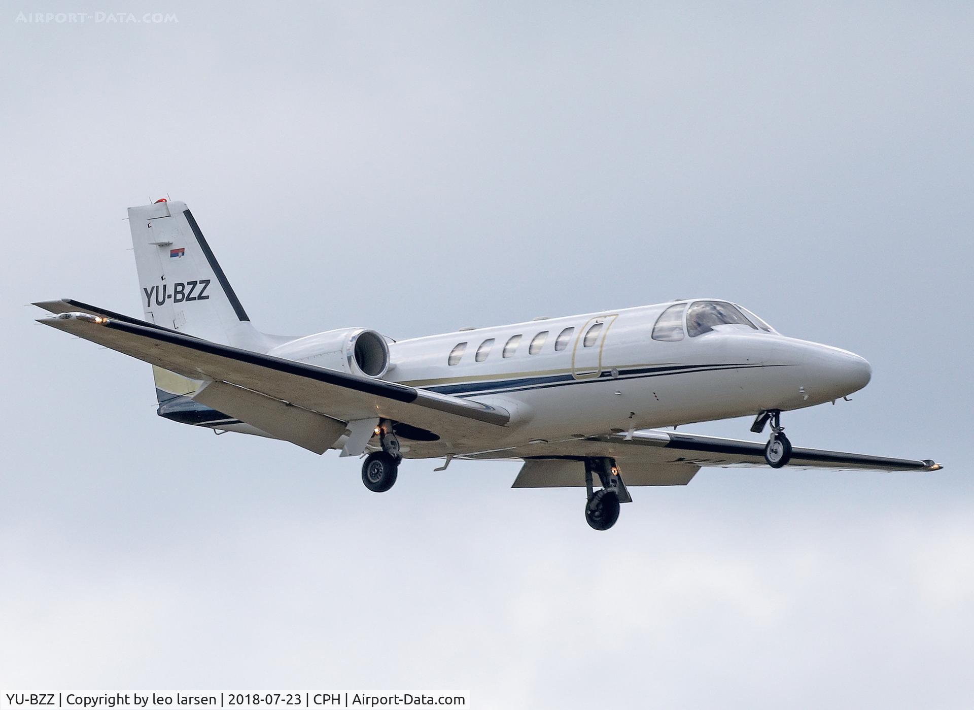 YU-BZZ, 2000 Cessna 550 Citation Bravo C/N 550-0924, Copenhagen 23.7.2018 L/D R-04L