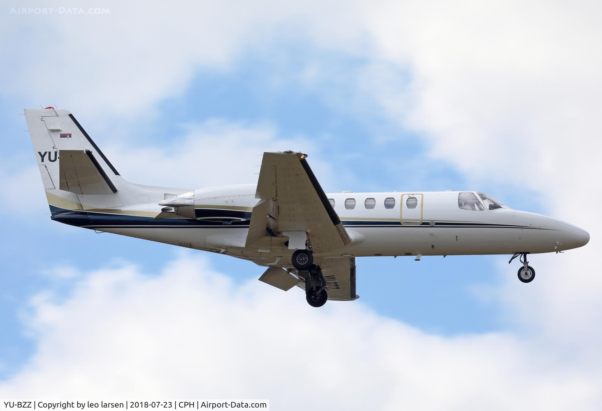 YU-BZZ, 2000 Cessna 550 Citation Bravo C/N 550-0924, Copenhagen 23.7.2018 L/D R-04L