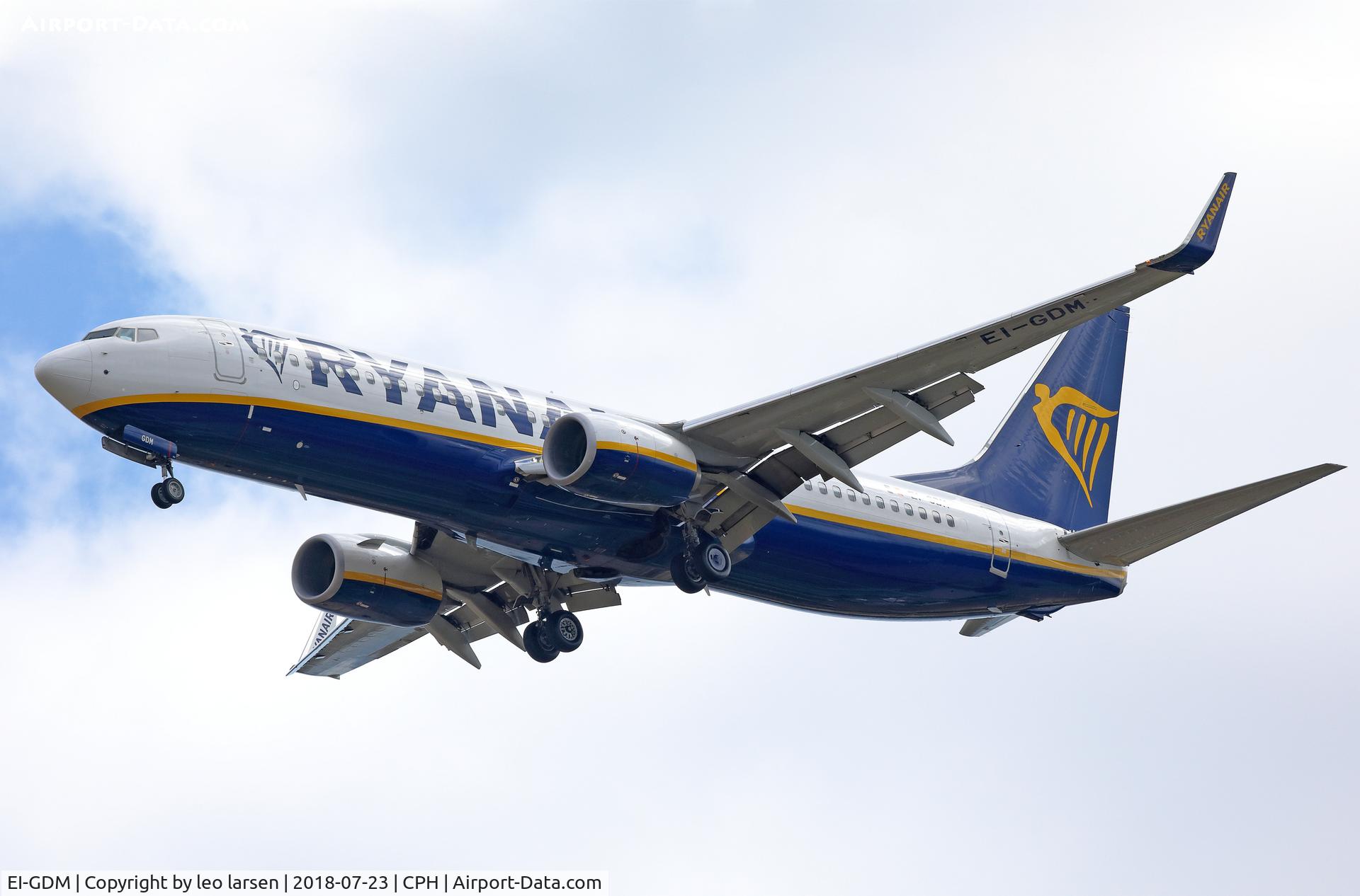EI-GDM, 2017 Boeing 737-800 C/N 44810, Copenhagen 23.7.2018 L/D R-04R