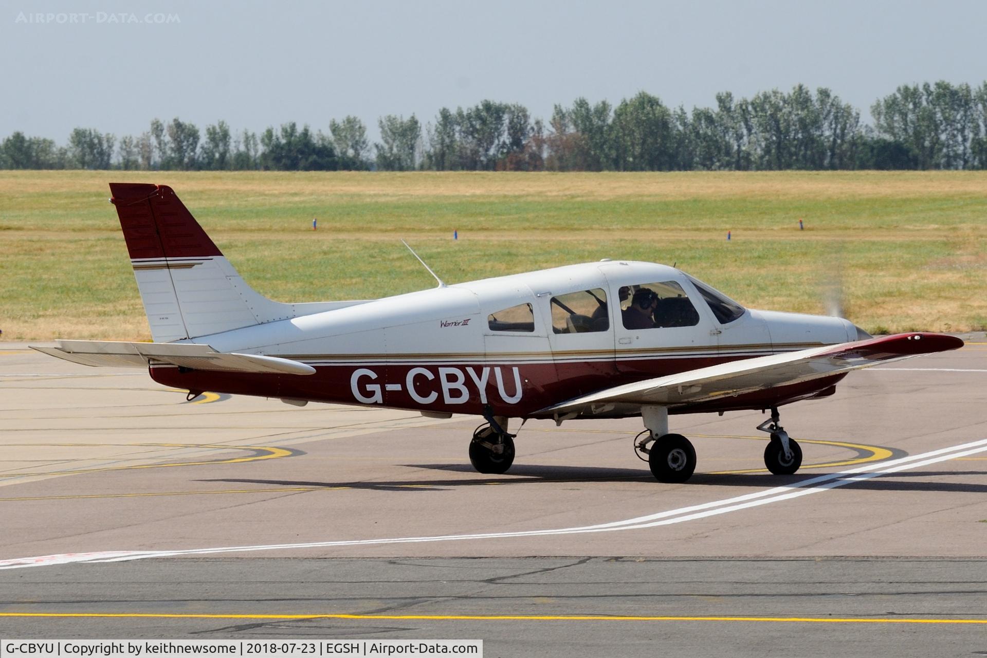 G-CBYU, 2002 Piper PA-28-161 Cherokee Warrior II C/N 2842173, Nice Visitor.
