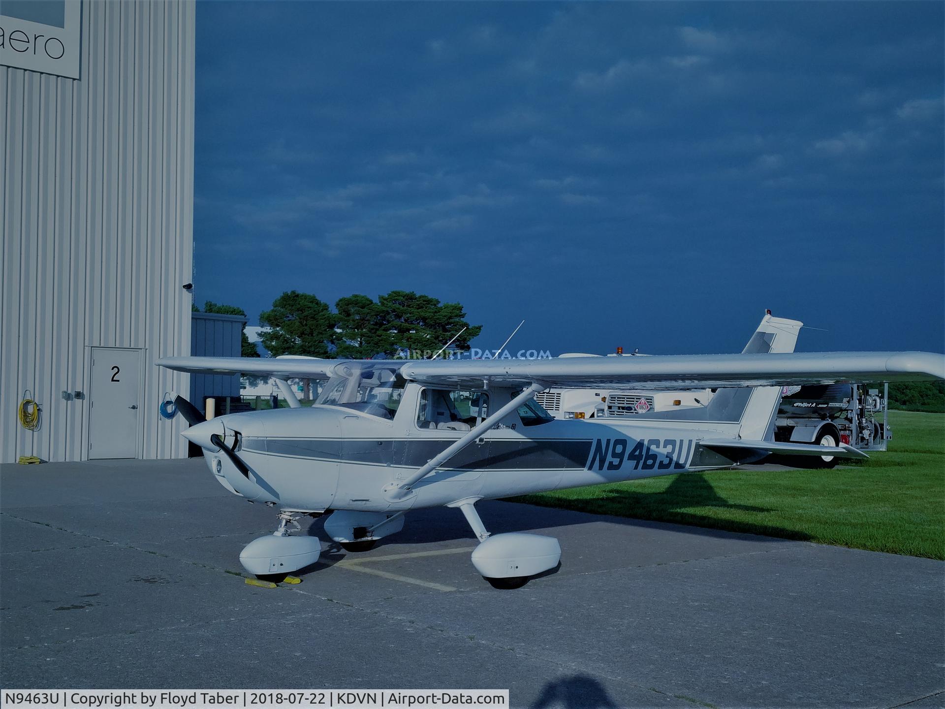 N9463U, 1976 Cessna 150M C/N 15078411, Sitting on the Carver Aero FBO Ramp